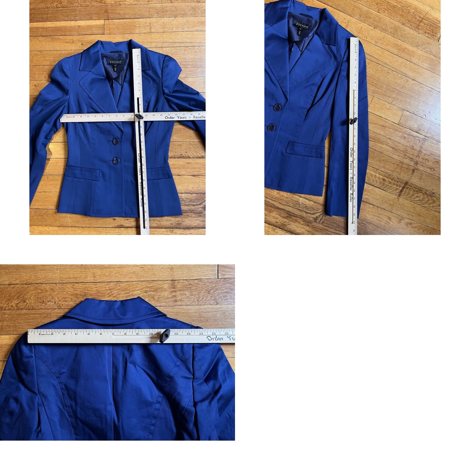 Escada VINTAGE Escada Skirt Suit Women’s 3 Piece Blazer Blouse Skirt Blue 34 Size 24" / US 00 / IT 34 - 10 Thumbnail