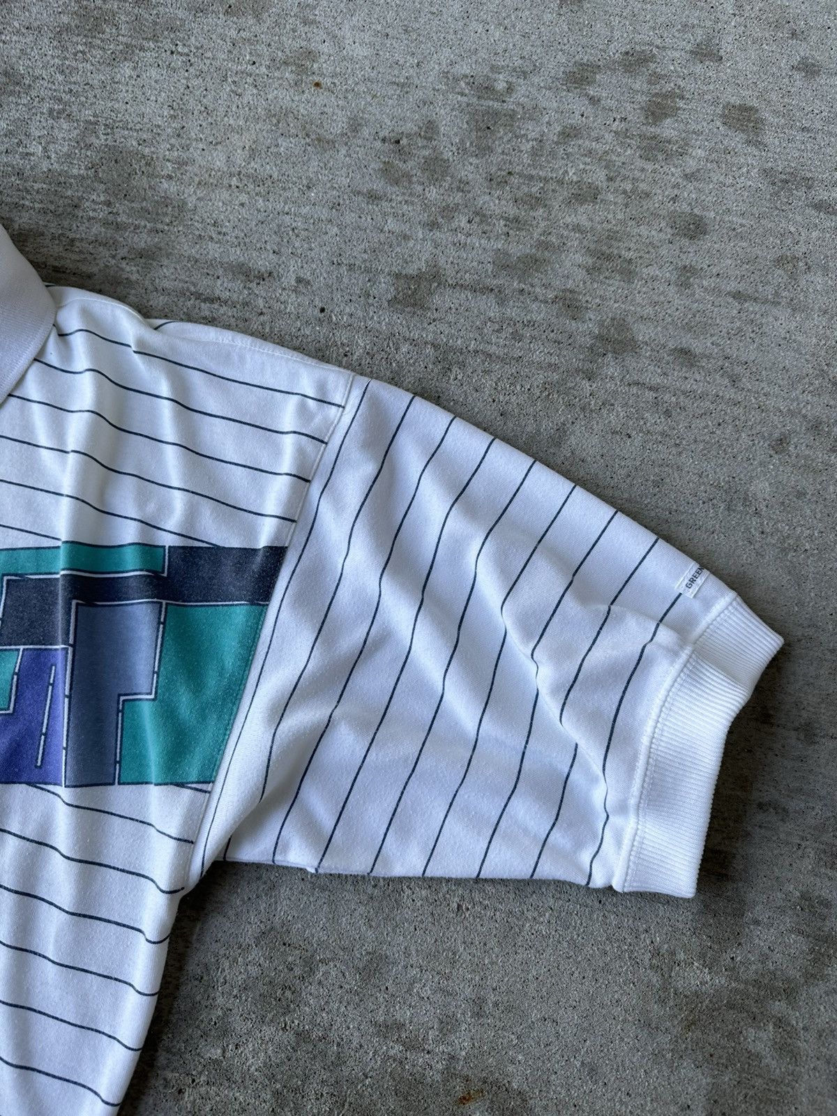 Vintage 80s Patterned Striped Polo Rugby Shirt Size US L / EU 52-54 / 3 - 3 Thumbnail