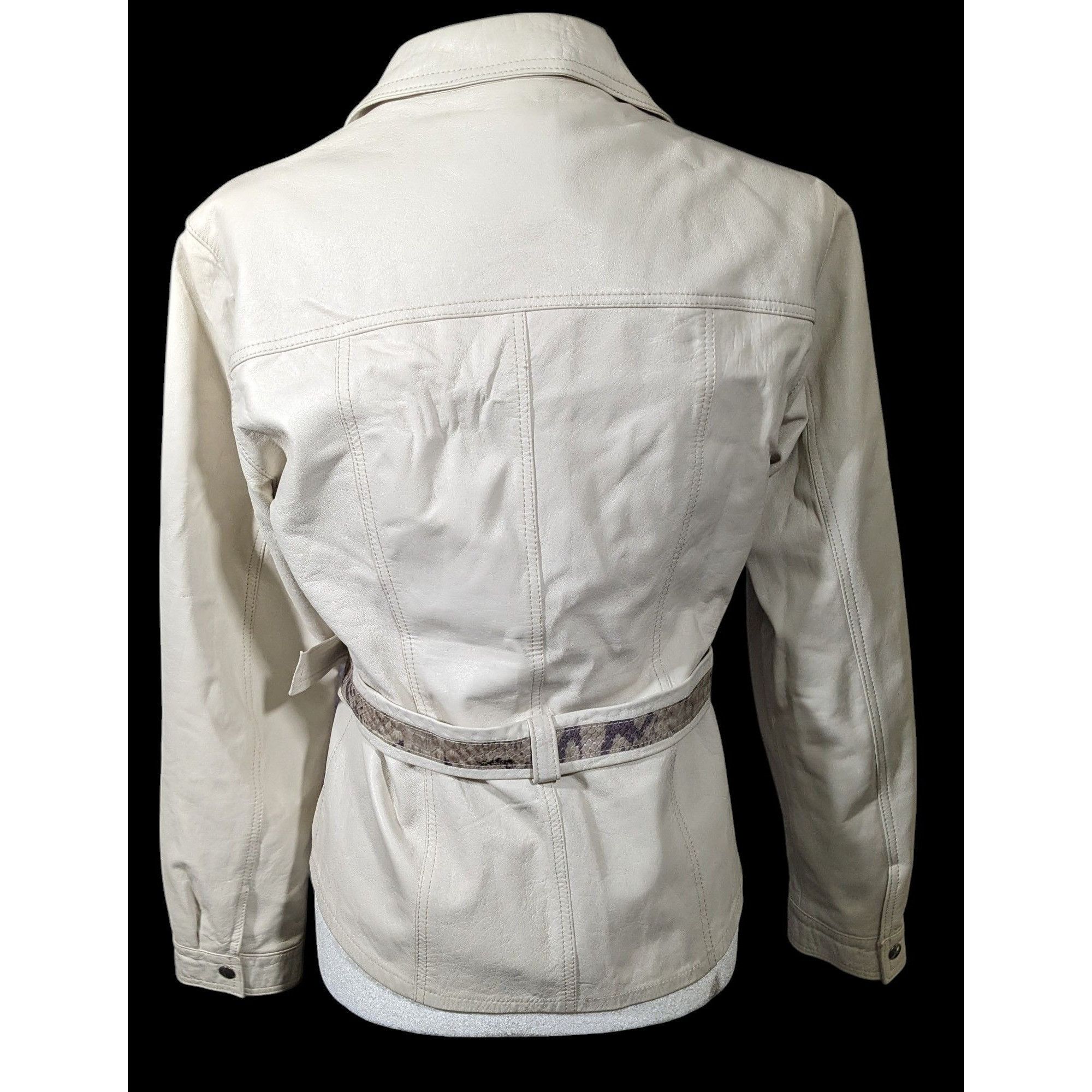 Other Vintage Pellicceria OK Pelle Genuine Italian Leather Jacket Size M / US 6-8 / IT 42-44 - 3 Thumbnail