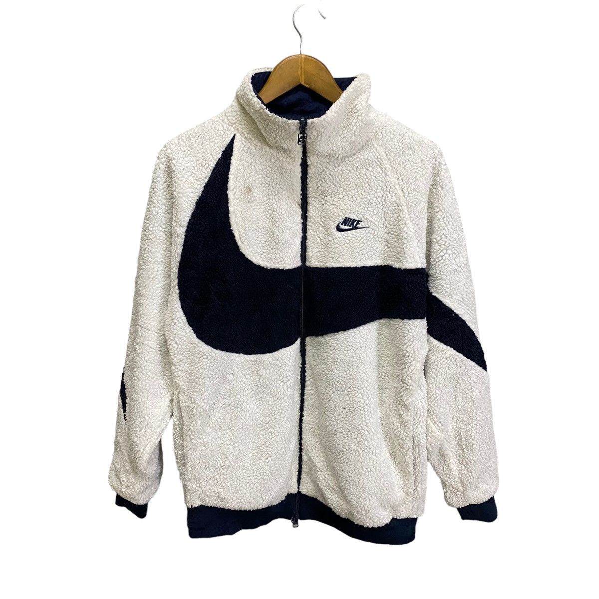 Nike Big Swoosh Reversible Boa Fleece Jacket | Grailed