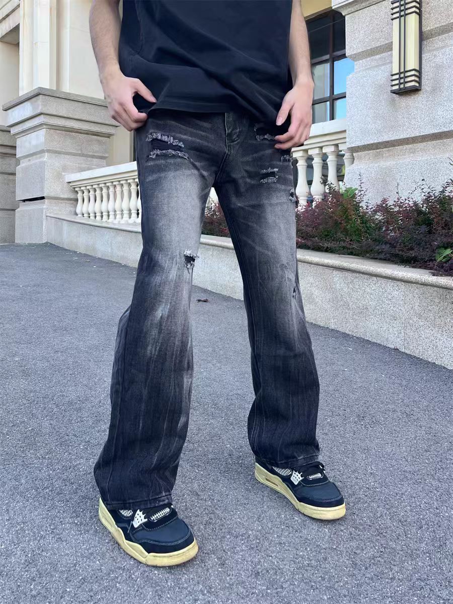 Japanese Brand × Vintage Hip Hop Street Washed Faded Ripped Jeans Size 32 Size US 32 / EU 48 - 2 Thumbnail
