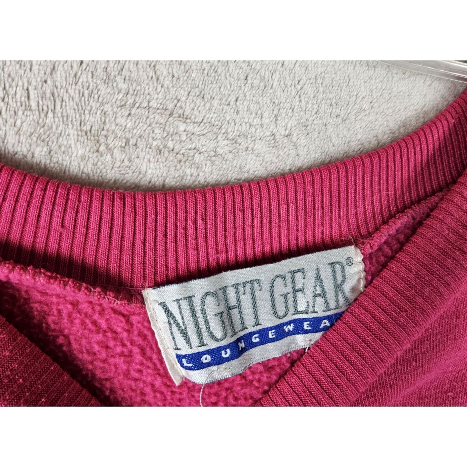Vintage VINTAGE Night Gear Fleece Nightgown Pink Plaid L Womens Size ONE SIZE - 4 Thumbnail