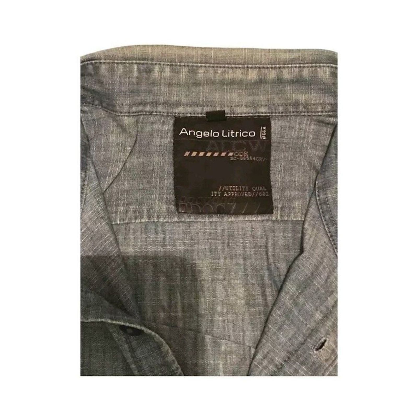 Angelo Litrico Angelo Litrico Men's Shirt Blue Denim Long Button-Up XL Size US XL / EU 56 / 4 - 4 Thumbnail