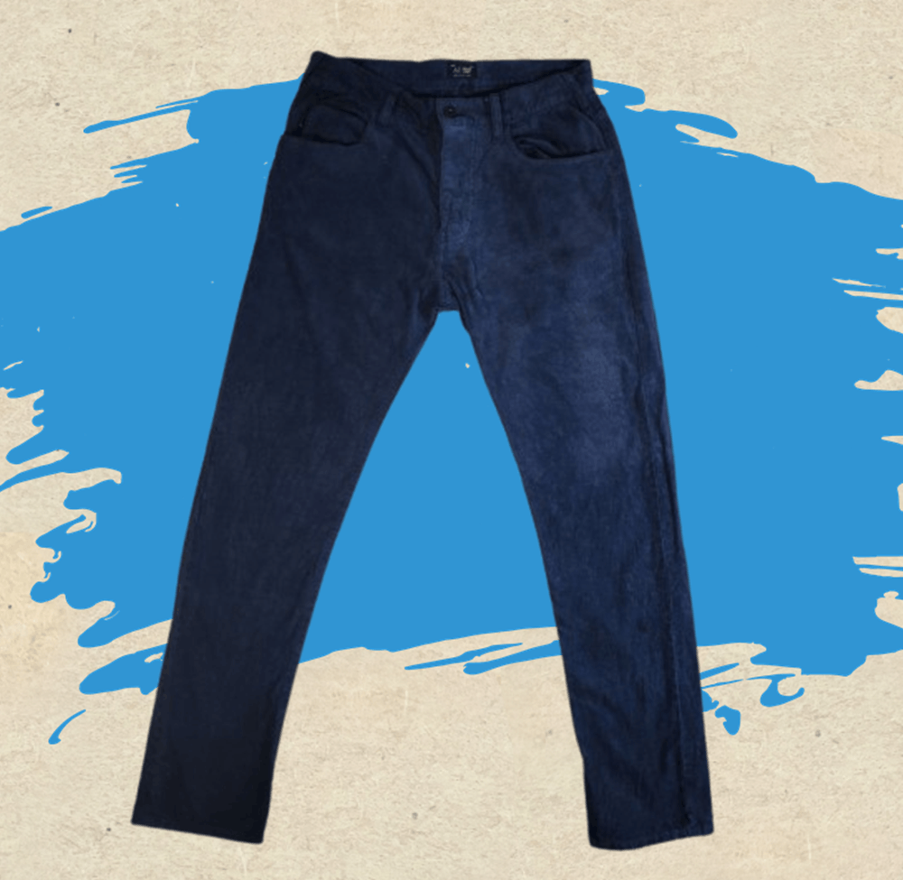 Armani Armani Navy Blue Corduroy Jeans – Rare Classic Fit Size US 30 / EU 46 - 1 Thumbnail