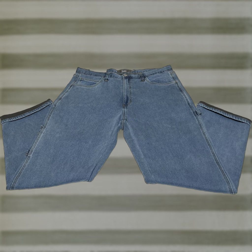 Vintage Berkley Berkley Jensen Carpenter Pants Men 40x30 Blue Fleece Lined Relaxed Straight NWT Size US 40 / EU 56 - 1 Thumbnail