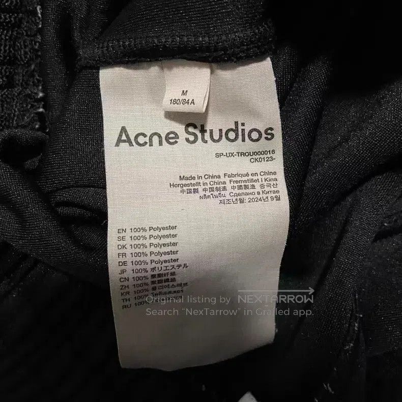 Acne Studios Acne Studios size M Black Side Stripe Wide Leg Pants Size US 27 - 4 Thumbnail