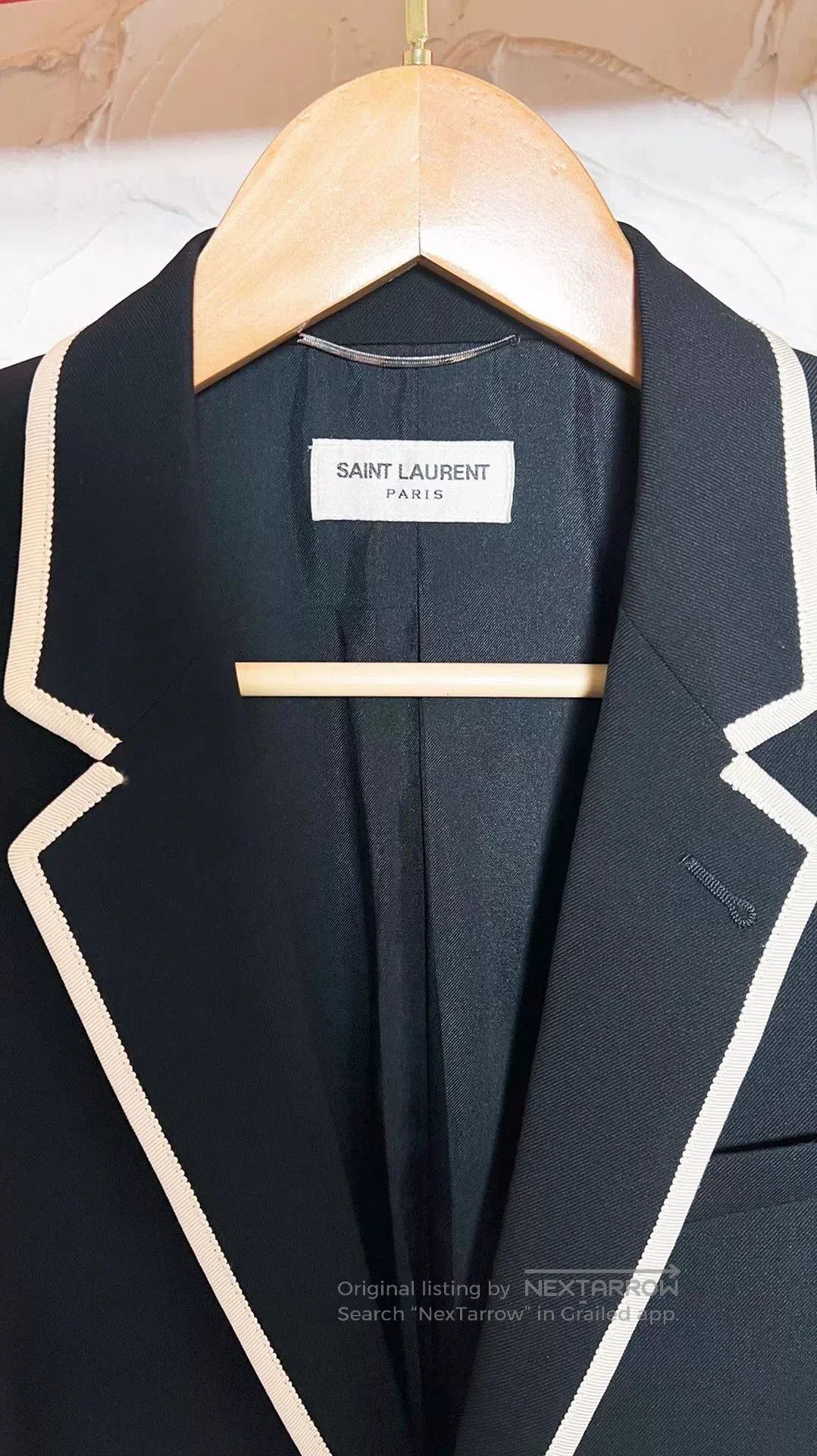 Saint Laurent Paris Saint Laurent Black Blazer with White Trim. Size US M / EU 48-50 / 2 - 4 Thumbnail