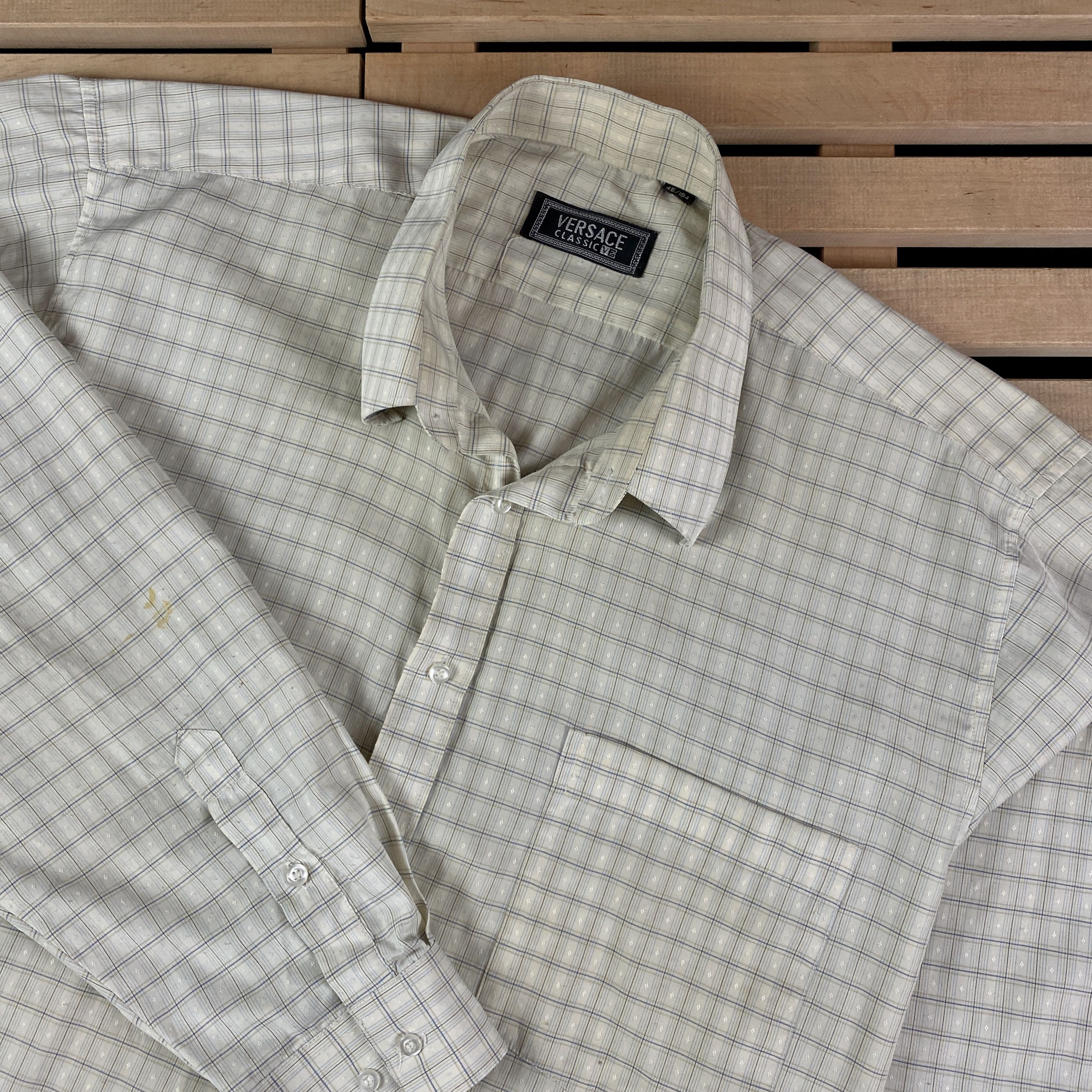 Versace > Skott: Mens Long Sleeve Shirts Versace Size XL Cotton Size US XL / EU 56 / 4 - 2 Thumbnail