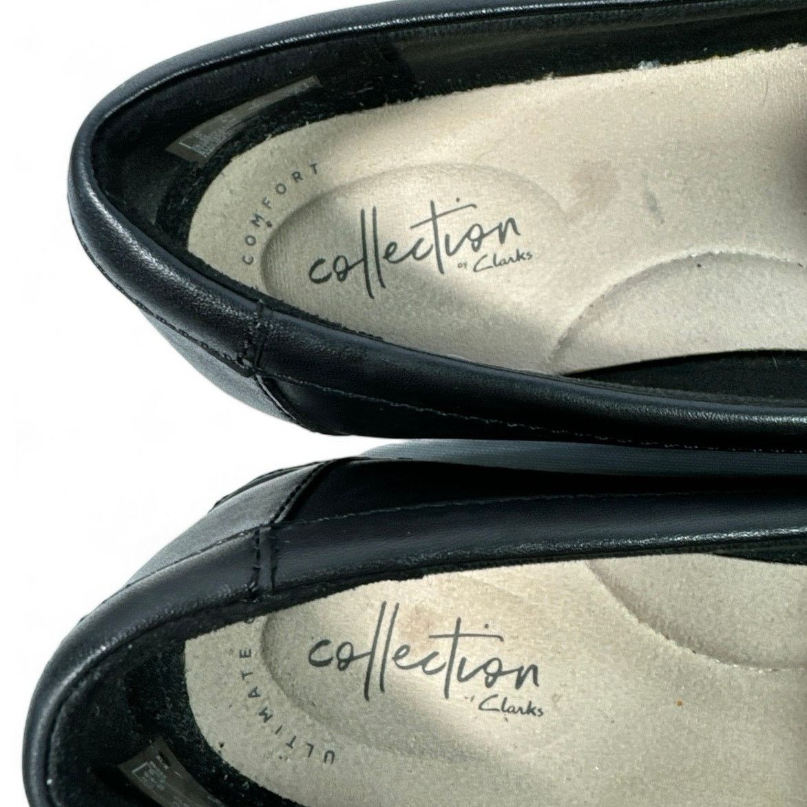 Clarks Clark’s Ashland Lilly Black Leather Loafers Women sz 8.5 Size US 8.5 / IT 38.5 - 7 Thumbnail