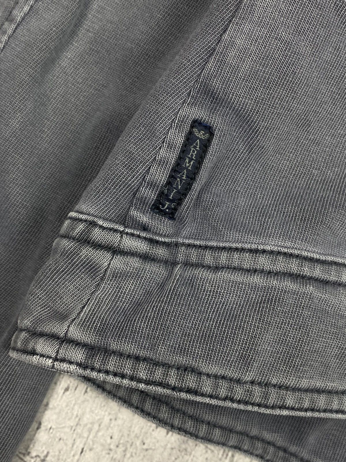Armani Armani Jeans Grey Asymmetrical Biker Motorcycle Jacket Y2K Size XL / US 12-14 / IT 48-50 - 21 Thumbnail