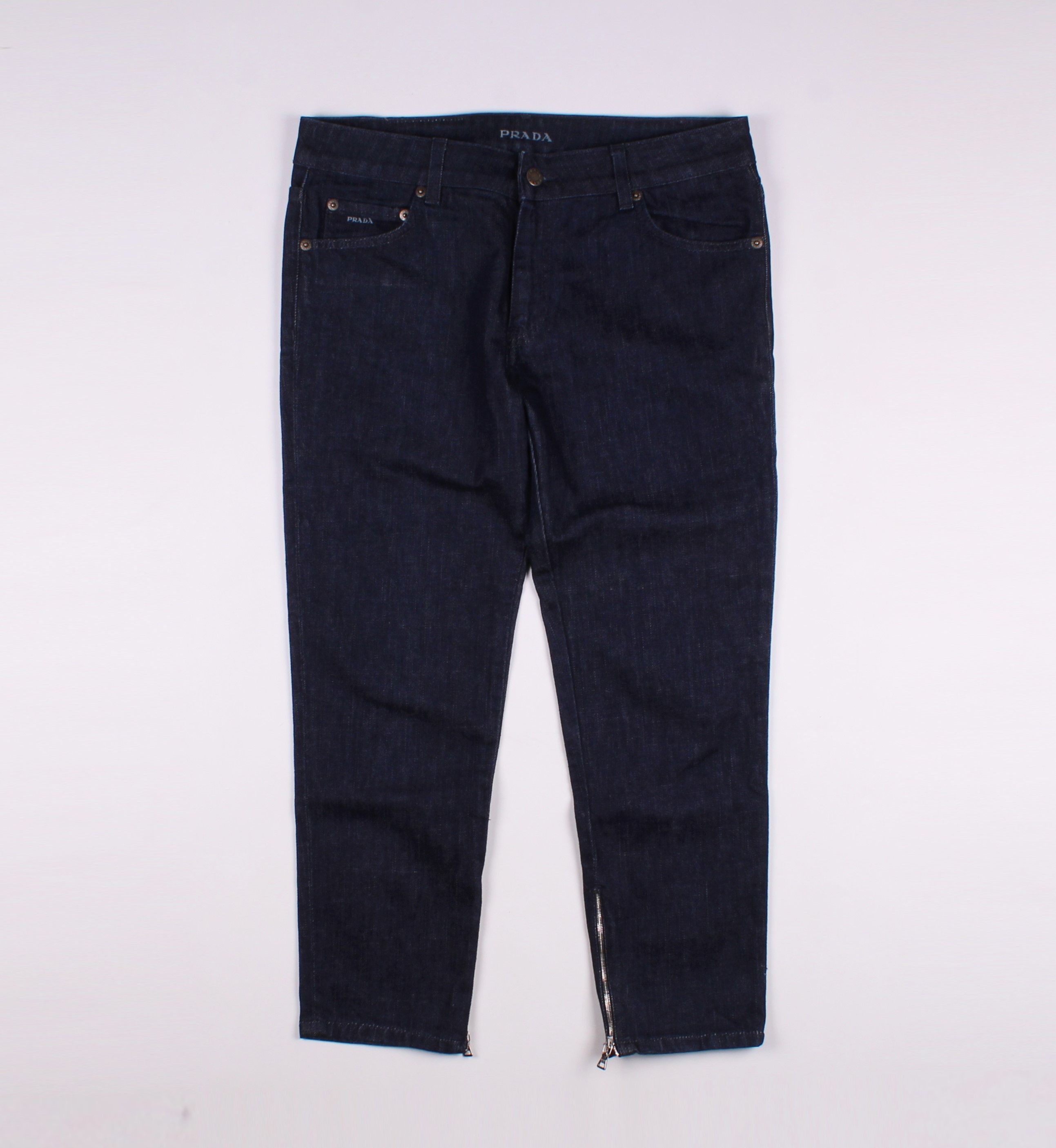 Prada Vintage Prada Small Logo Denim Jeans Size 30" / US 8 / IT 44 - 1 Thumbnail