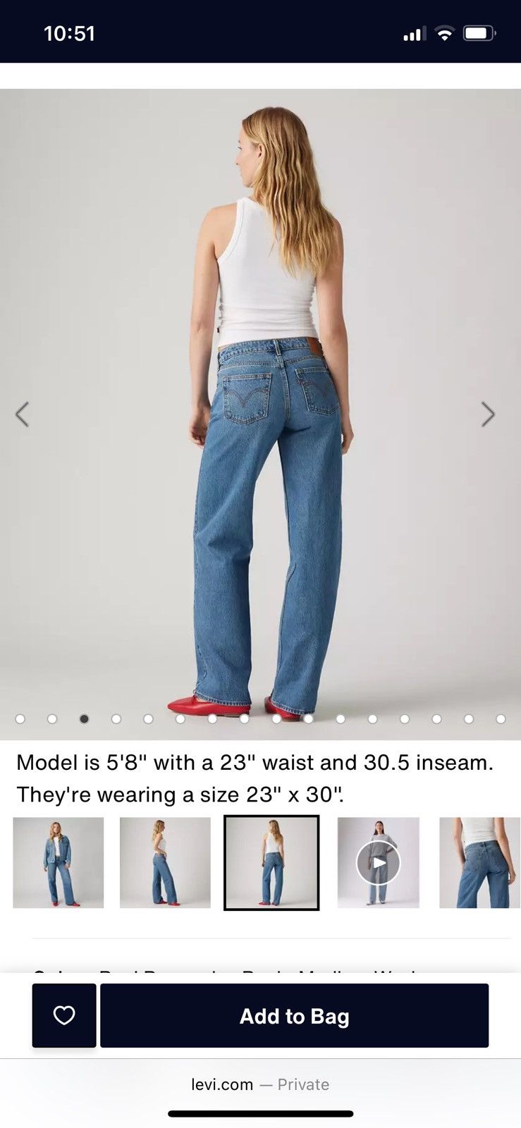 Levi's Levi’s Low Loose Jeans Size 26" / US 2 / IT 38 - 3 Thumbnail