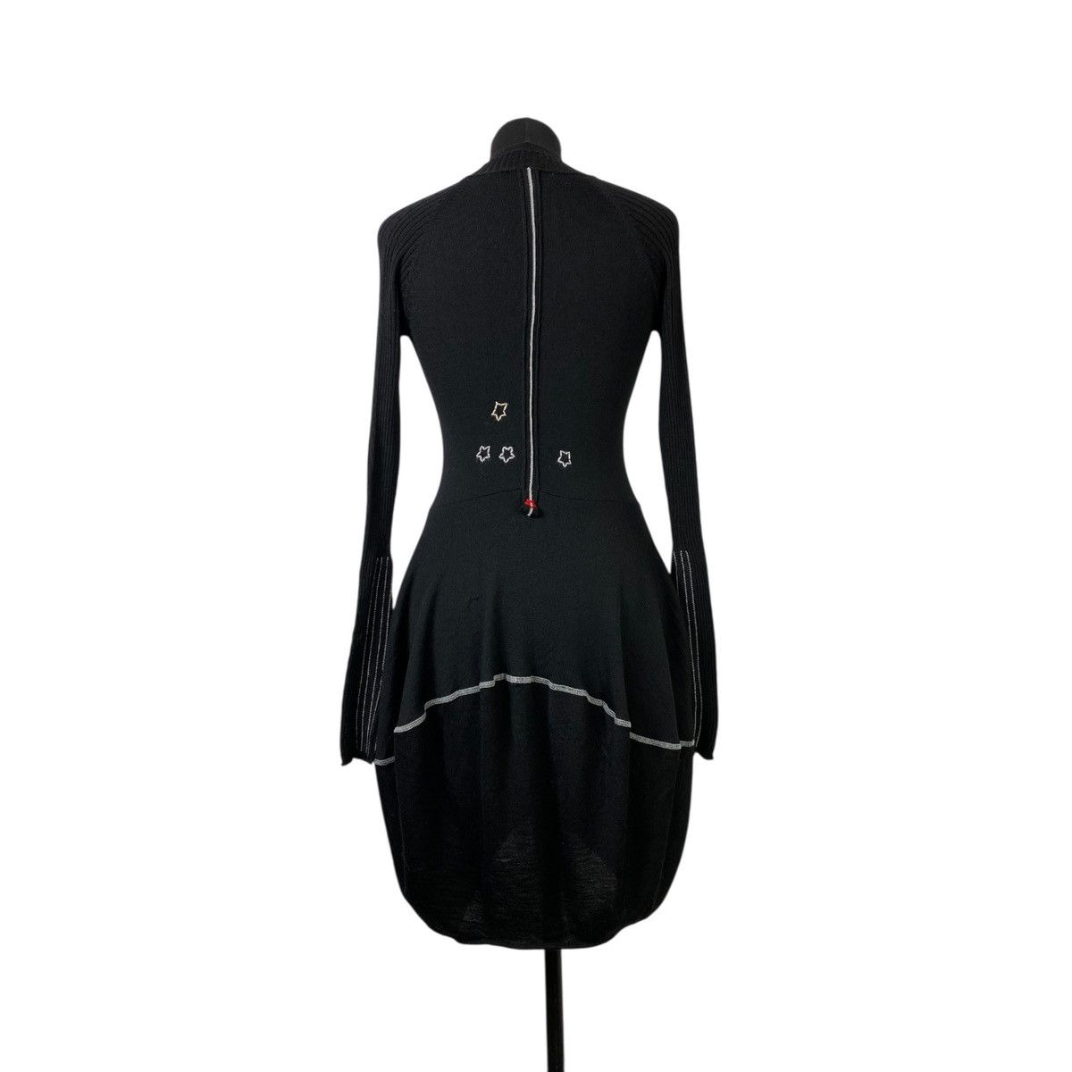 Marithe + Francois Girbaud M+FG Long Sleeve Bodycon Ballon Hem Wool Stars Logo Dress Size M / US 6-8 / IT 42-44 - 6 Thumbnail