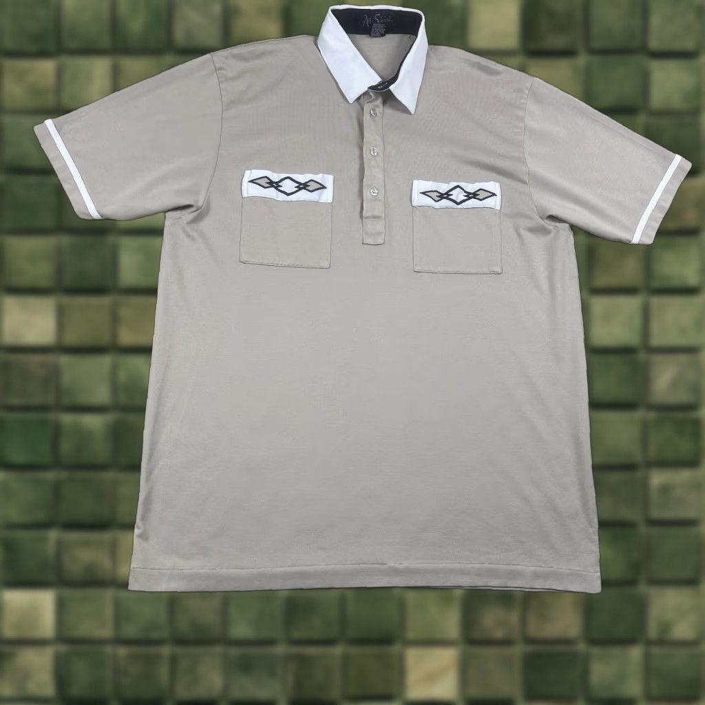 Vintage VINTAGE Alan Stuart Polo Shirt Mens Large Beige Argyle Size US L / EU 52-54 / 3 - 1 Thumbnail