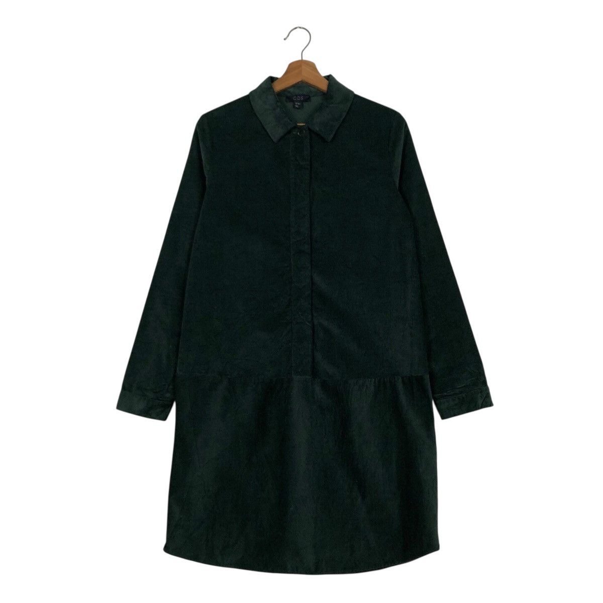 Cos 📌Rich Green Vintage Corduroy Dress COS Size M / US 6-8 / IT 42-44 - 2 Thumbnail