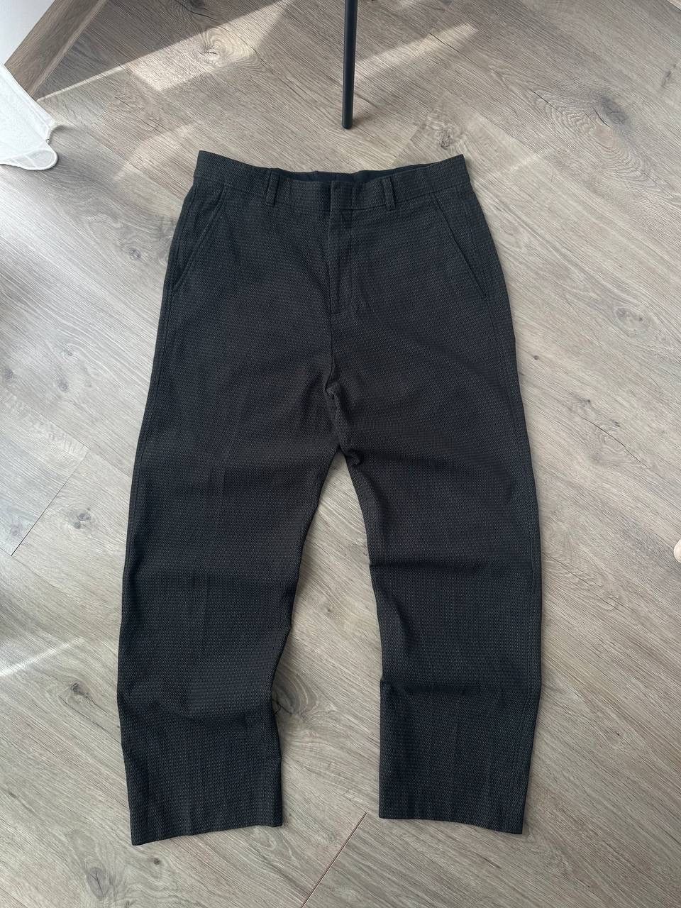 Cos × Japanese Brand COS Relaxed Fit Trousers Black Textured Wool Blend Pants Size US 32 / EU 48 - 3 Thumbnail
