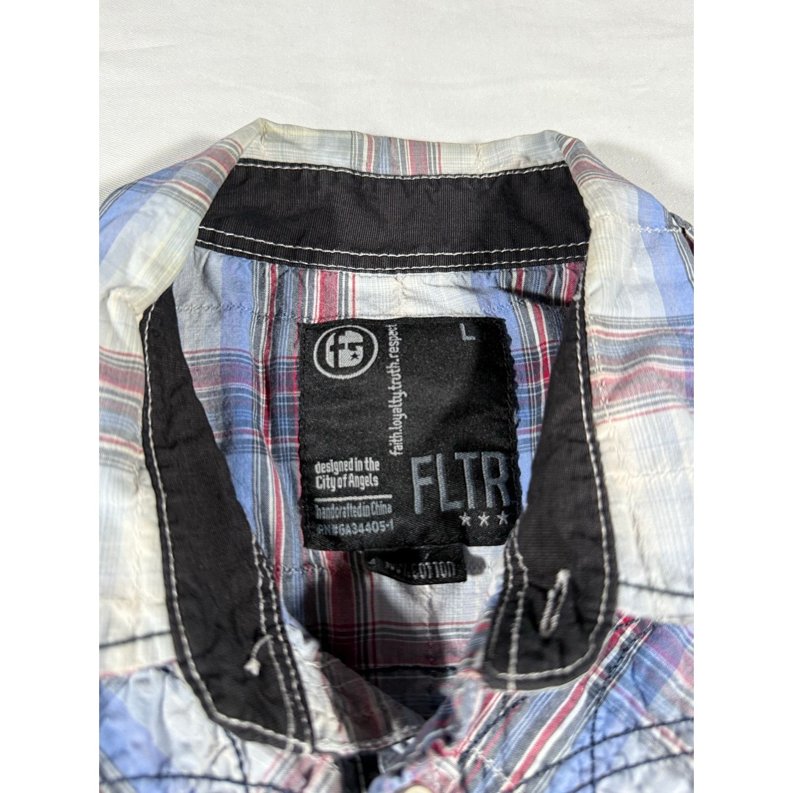 Altru FLTR Plaid Button Down Shirt Mens Large Long Sleeve Western Size US L / EU 52-54 / 3 - 3 Thumbnail