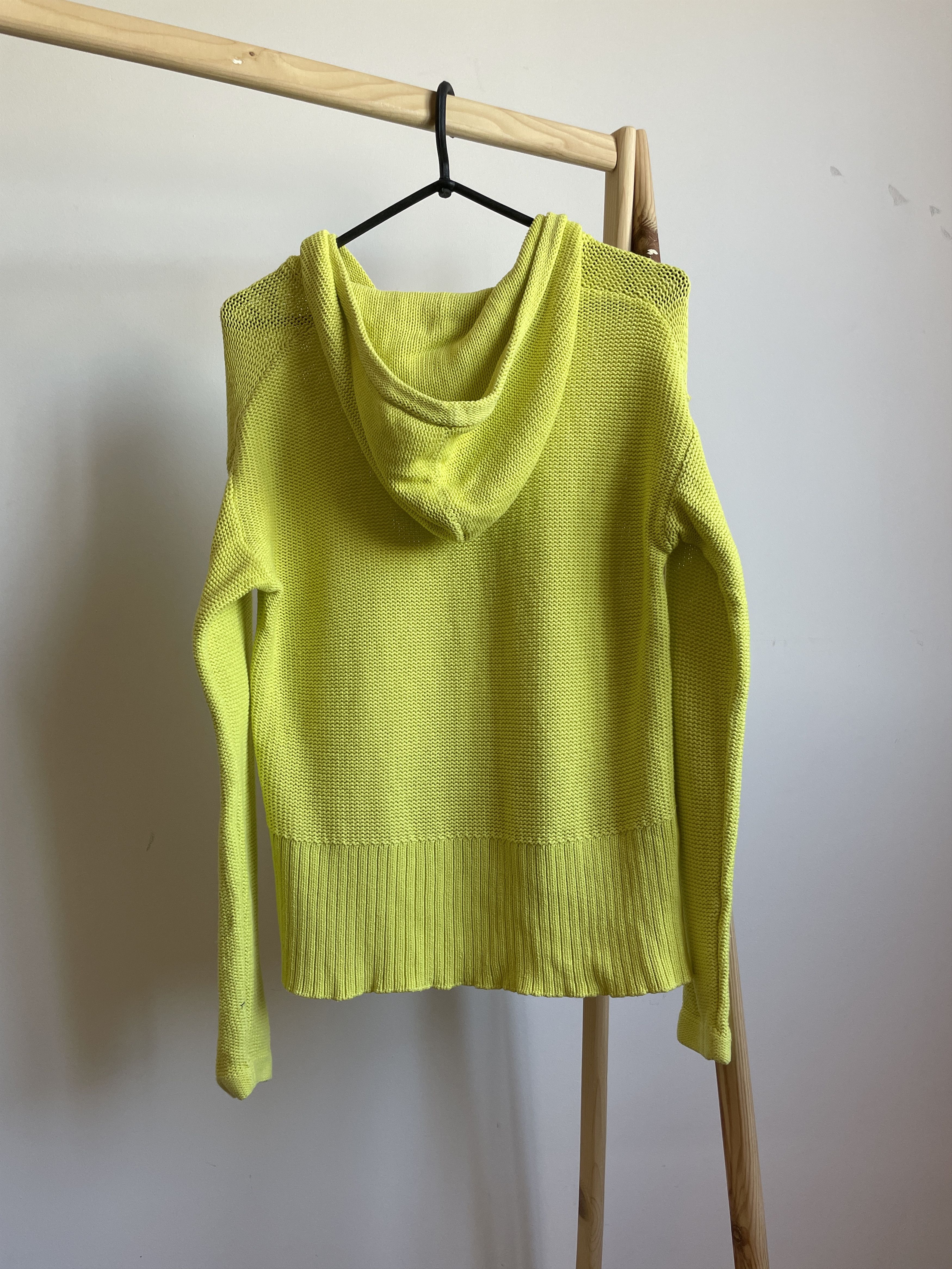 T by Alexander Wang T by Alexander Wang Neon Yellow Knitted Womens Hoodie Size XS / US 0-2 / IT 36-38 - 2 Thumbnail