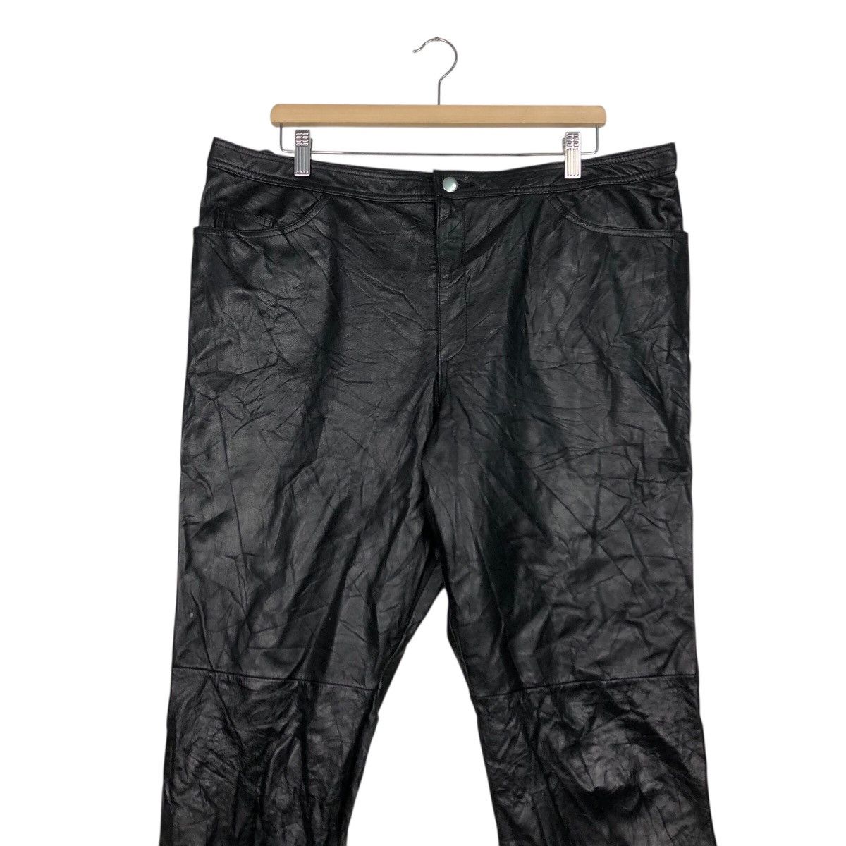 Japanese Brand 📌Vintage Biker Casual Leather Pants Fun Lemo Issey Miyake Size US 38 / EU 54 - 5 Thumbnail
