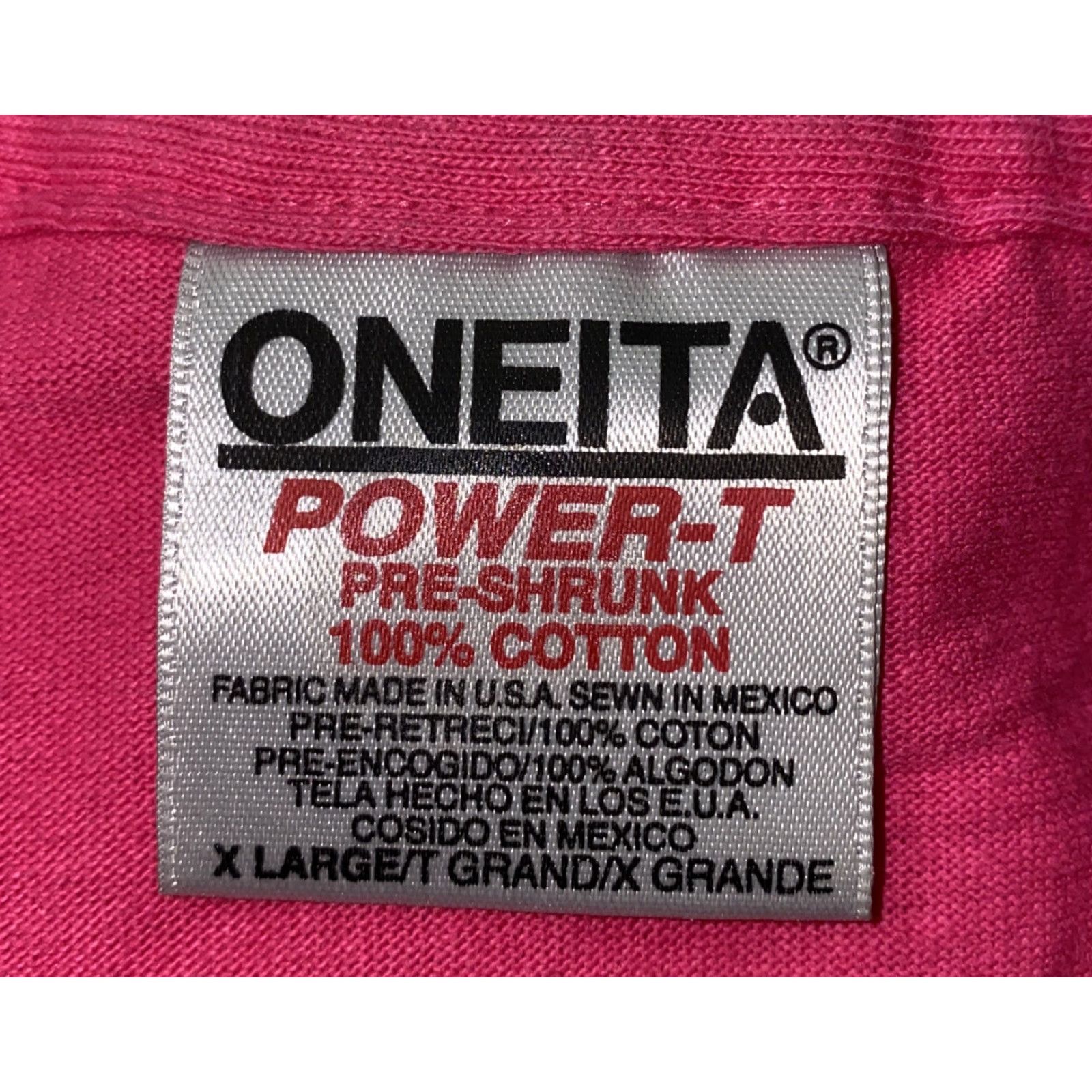 Vintage VINTAGE Oneita Power-T Mens Pink Short Sleeve AZ Dog Adoption T-Shirt XL Size US XL / EU 56 / 4 - 5 Thumbnail