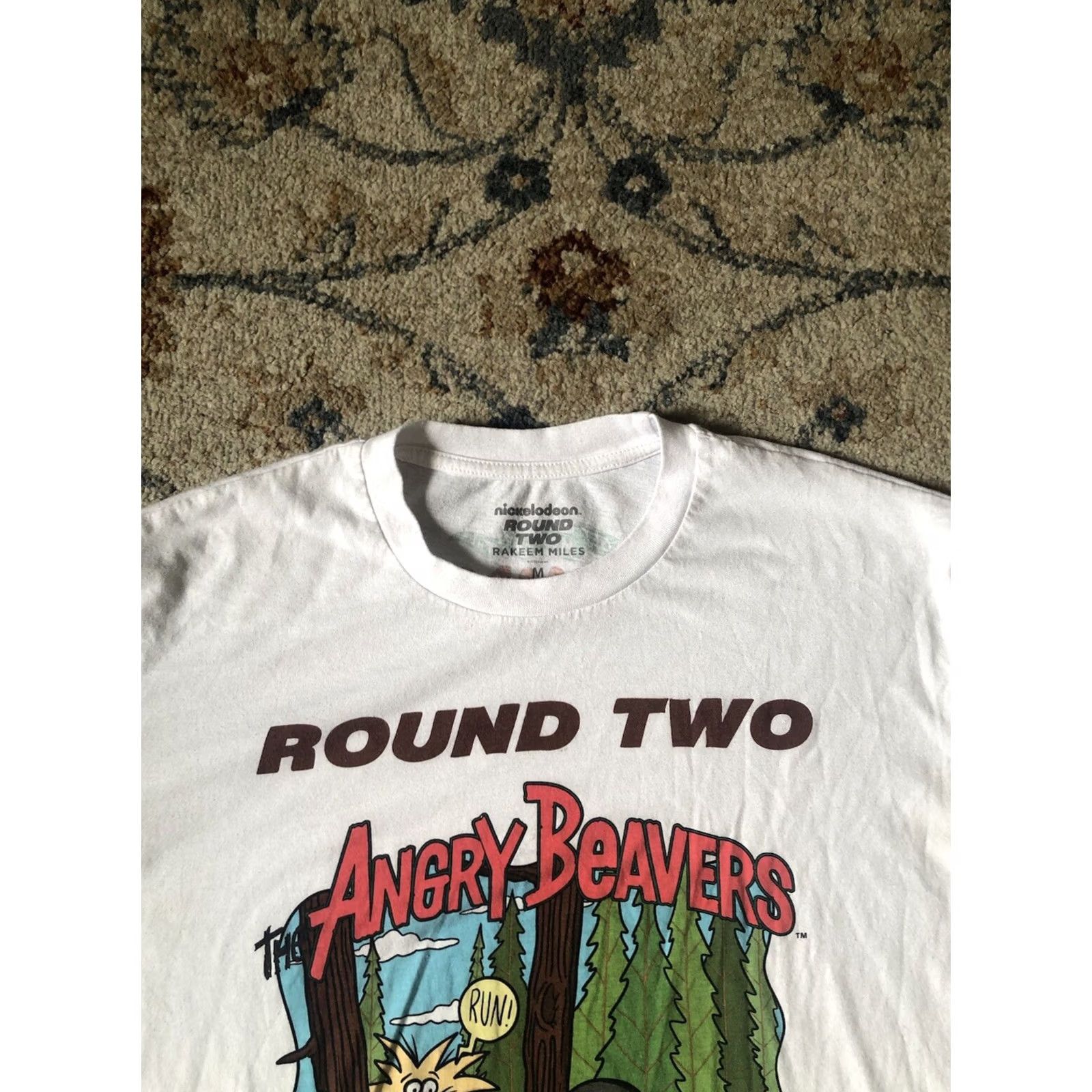Round Two Round Two The Angry Beavers Tee Mens M White Nickelodeon Retro Shirt Size US M / EU 48-50 / 2 - 2 Thumbnail