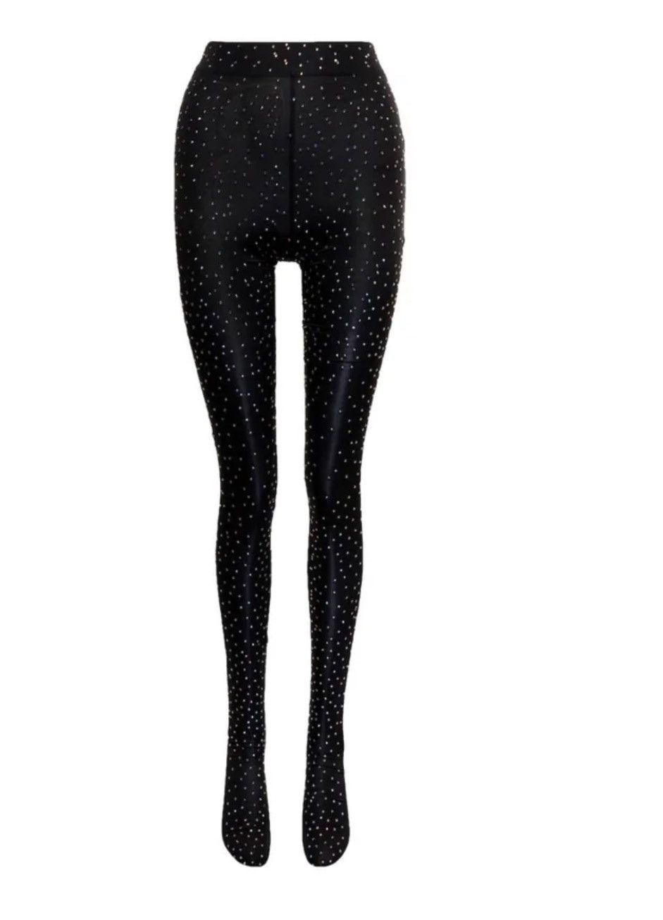 Alex Perry ALEX PERRY Crystal-embellished tights Size 27" / US 4 / IT 40 - 1 Thumbnail