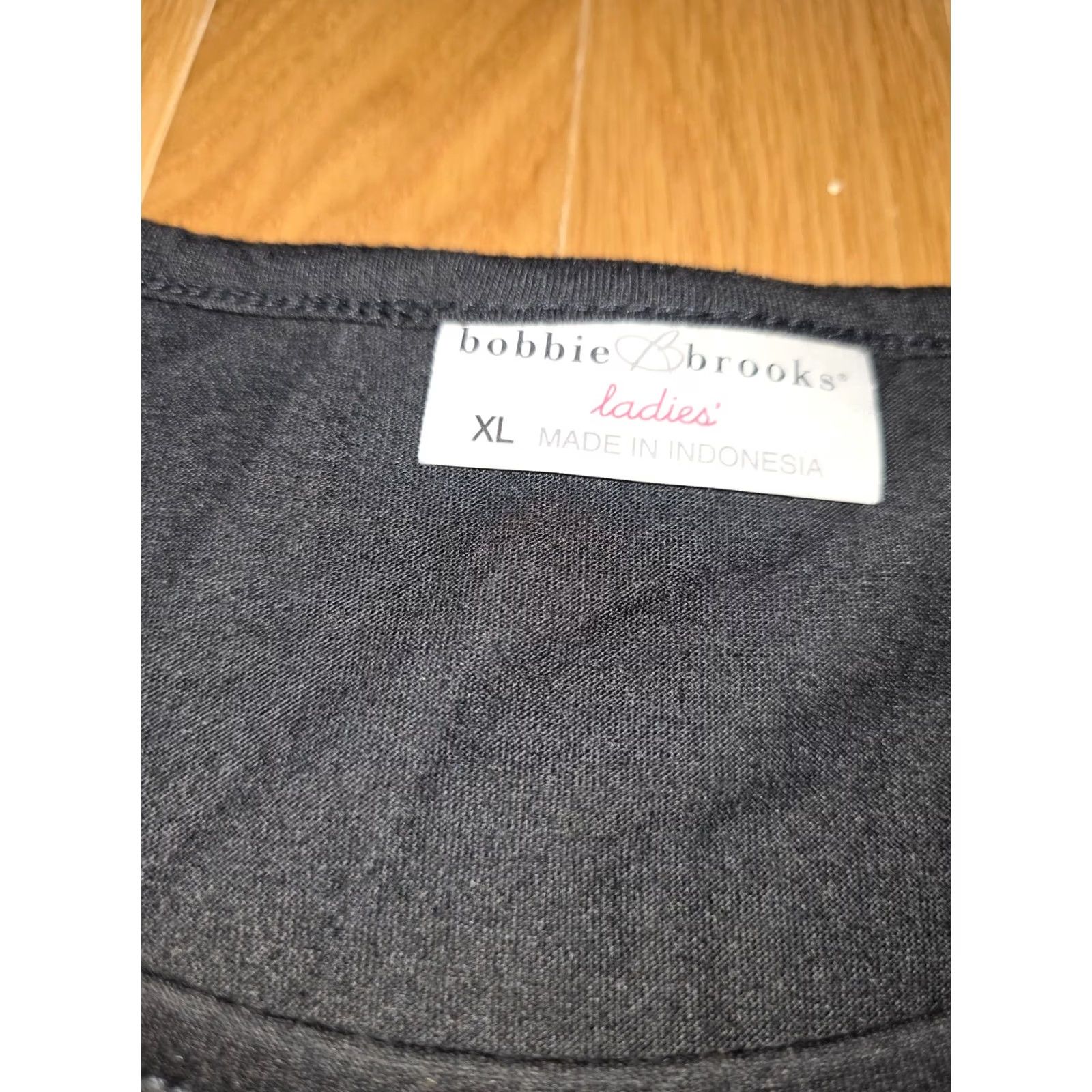Vintage Bobbie Brooks Tunic Top Women's XL Black Short Sleeve Round Neck Pullover Blouse Casual Lightweight Fleece Modern Dressy Everyday Size XL / US 12-14 / IT 48-50 - 2 Thumbnail