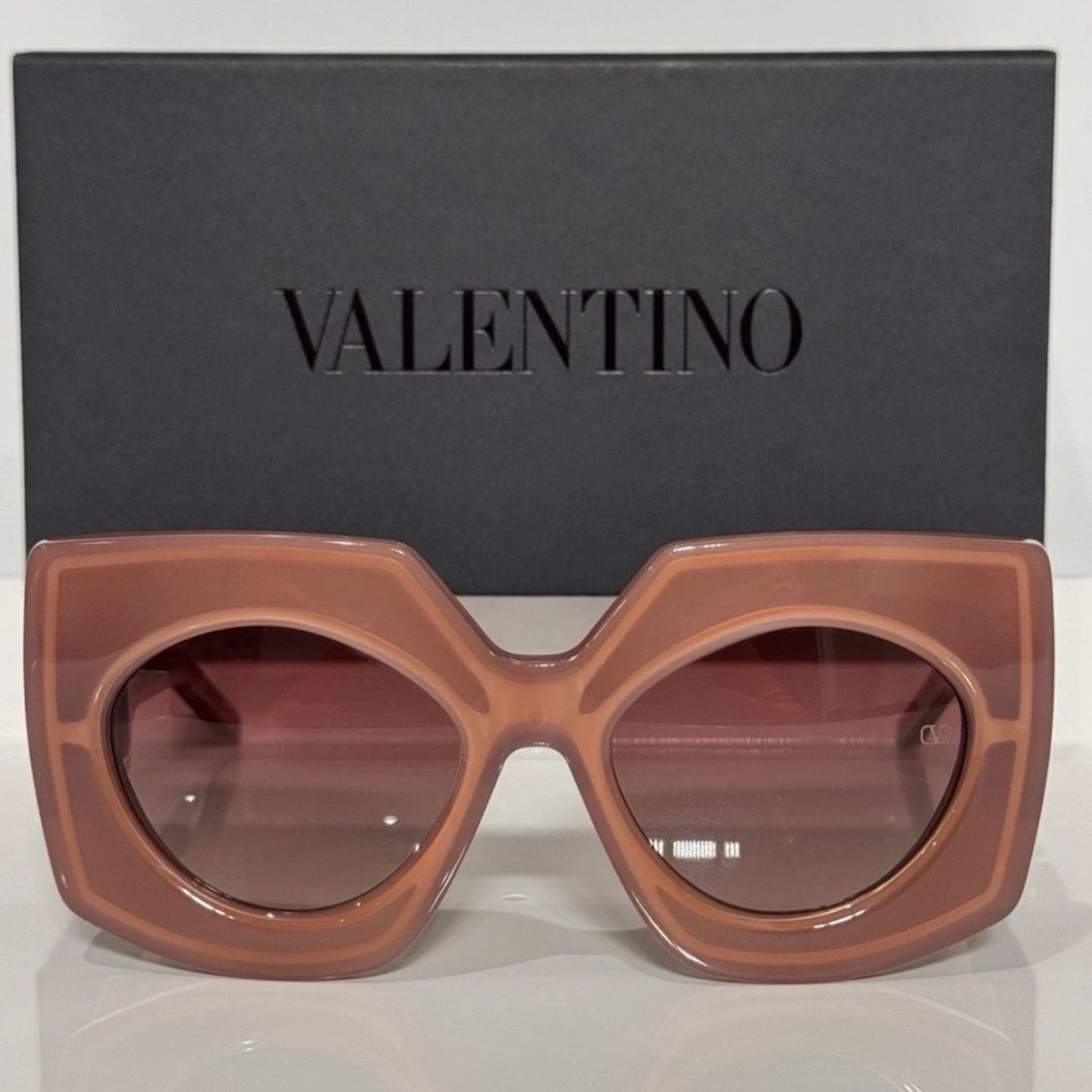 New! Valentino V SOUL VLS 127B Brown Sunglasses, Authentic