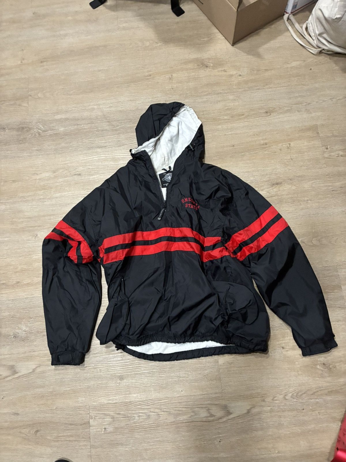 Other Black and Red Striped Windbreaker Jacket Size L #windbreaker Size US XL / EU 56 / 4 - 1 Thumbnail