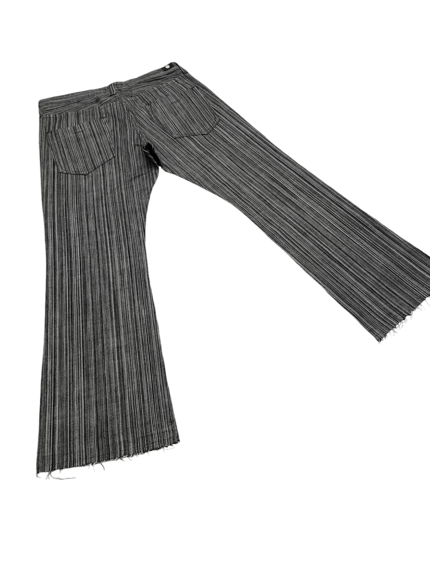 If Six Was Nine Flare Jeans Blue Way Union Made Japan Striped Denim Bootcut Size US 34 / EU 50 - 13 Thumbnail