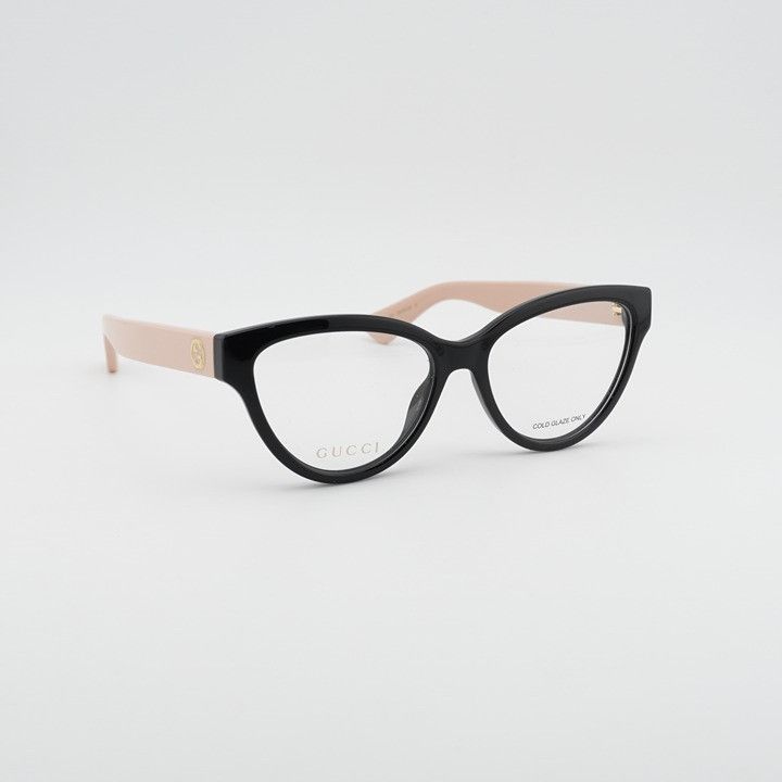Gucci Gucci GG1581O 007 Eyeglasses Black 55mm Cat Eye Frame Size ONE SIZE - 5 Thumbnail