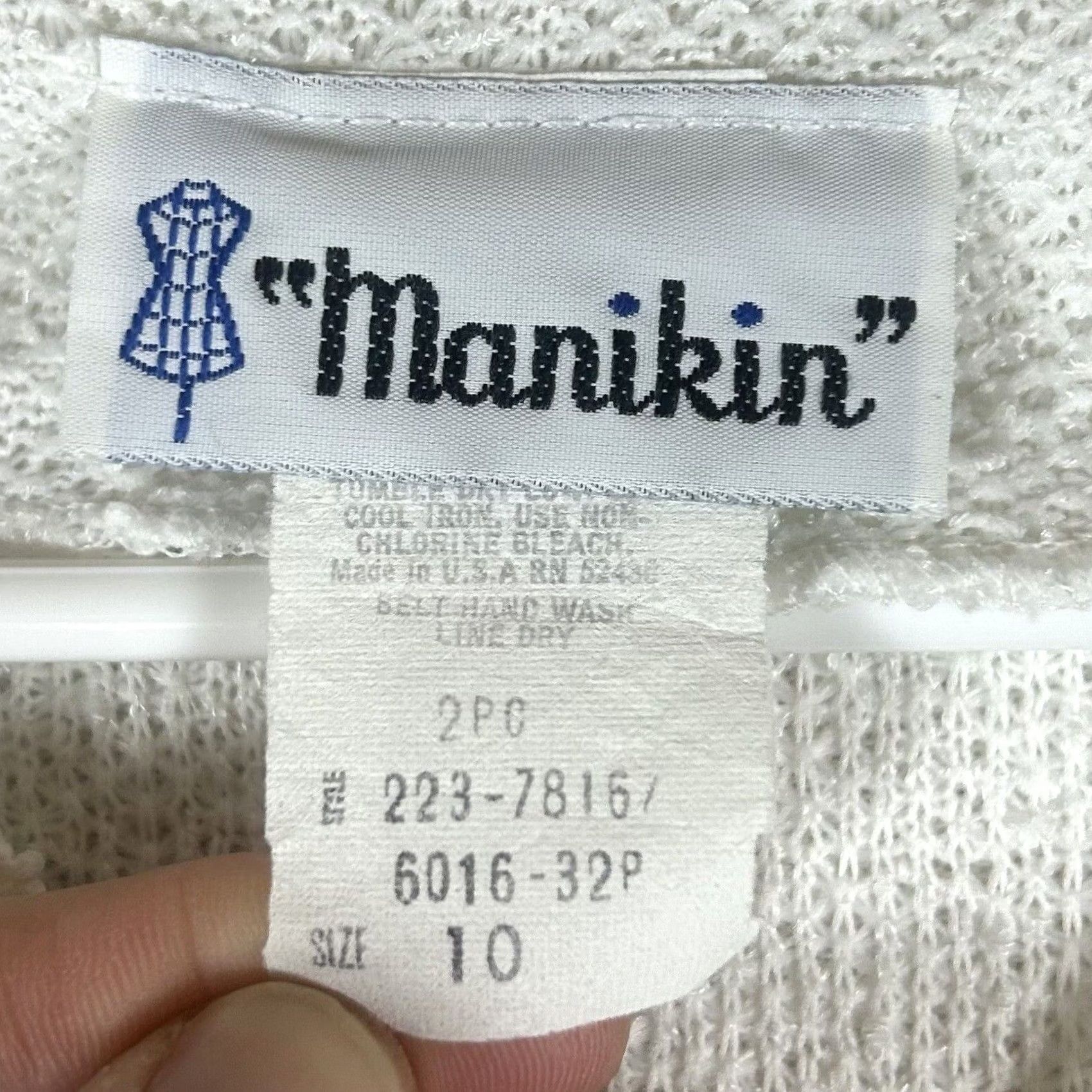 Vintage VINTAGE Manikin Long Dress Gown Womens Size 10 Made in USA Button Short Sleeve Maxi Dress White Solid USA Theme 90s Womens Size 32" / US 10 / IT 46 - 2 Thumbnail