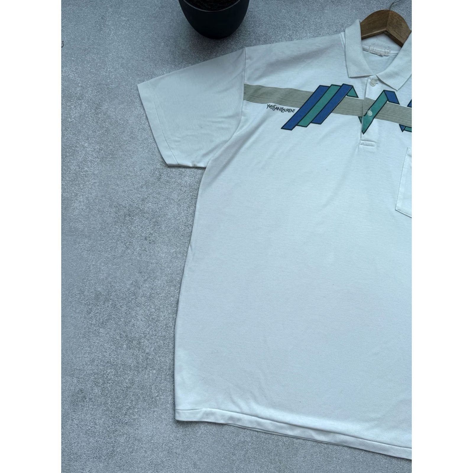 Yves Saint Laurent VINTAGE Yves Saint Laurent Polos T-Shirt White Casual Size M Mens Polo Short Sleeve Collared 90s 80s Luxury YSL Vintage Polos Size US M / EU 48-50 / 2 - 2 Thumbnail