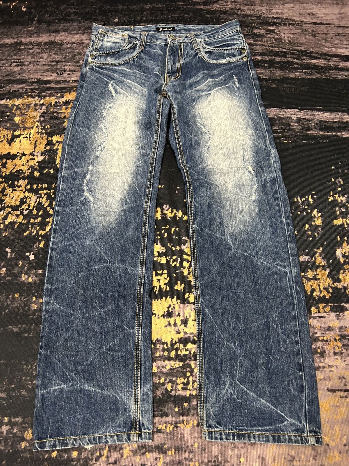 Japanese Brand Vintage Japanese Sorridere Mud Wash Claw Mark Jeans Size US 32 / EU 48 - 3 Thumbnail