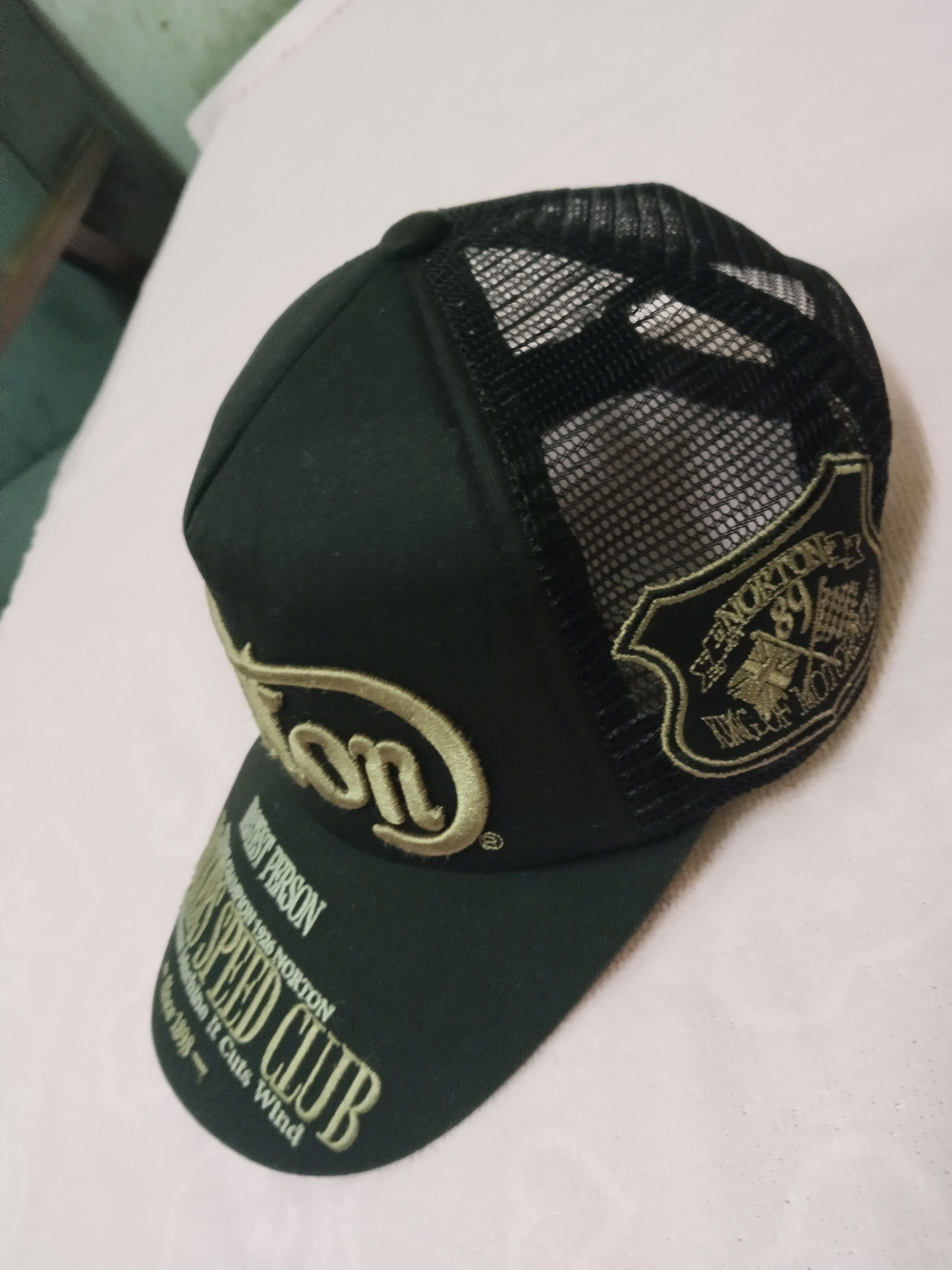 Japanese Brand VINTAGE NORTON MOTORCYCLE TRUCKER CAP Size ONE SIZE - 3 Thumbnail