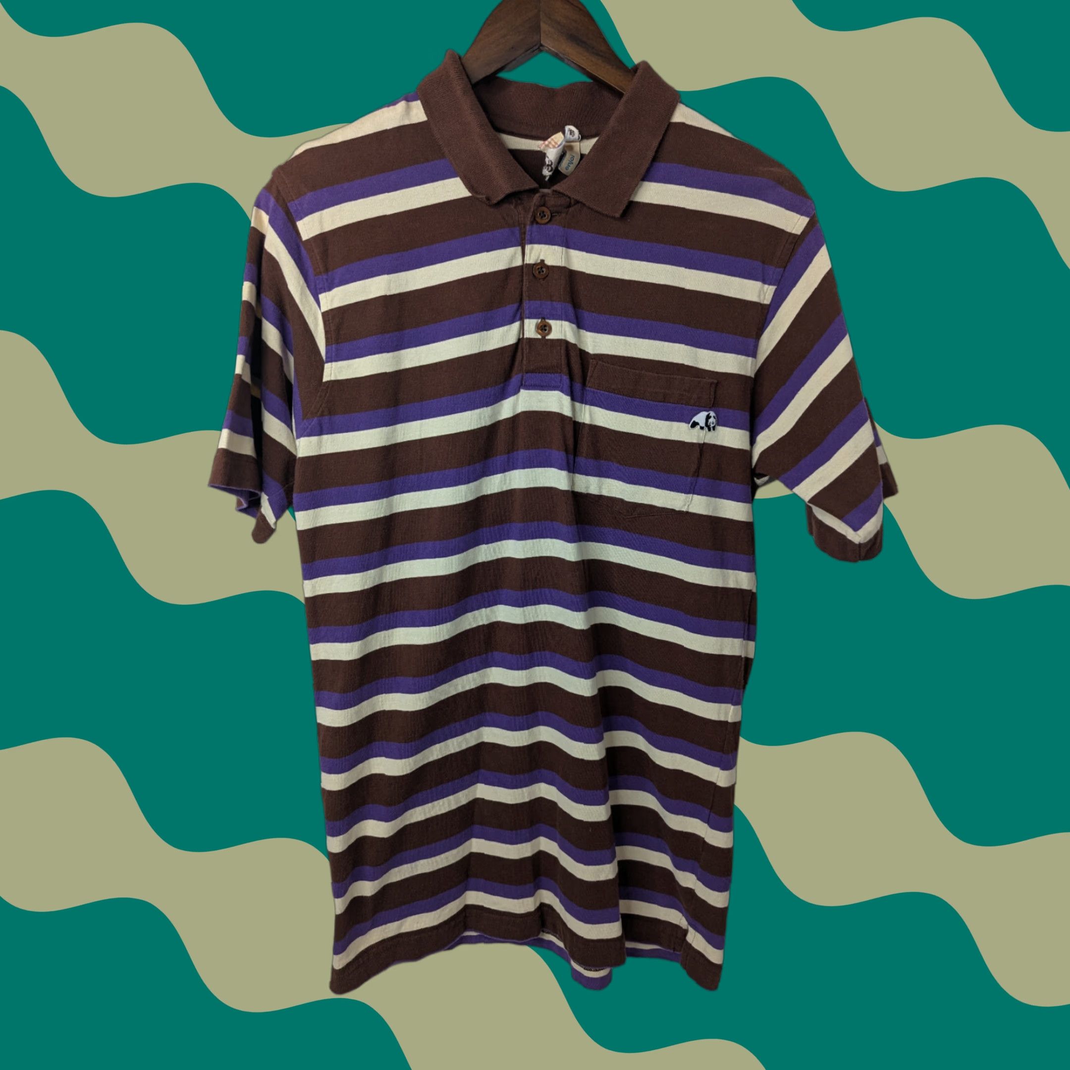 Enjoi VINTAGE Enjoi Polo Shirt Striped Shirt Men M Brown Grunge Skateboarding Shirt Polo Enjoi Mens M Brown Grunge Skateboarding Size US M / EU 48-50 / 2 - 1 Thumbnail