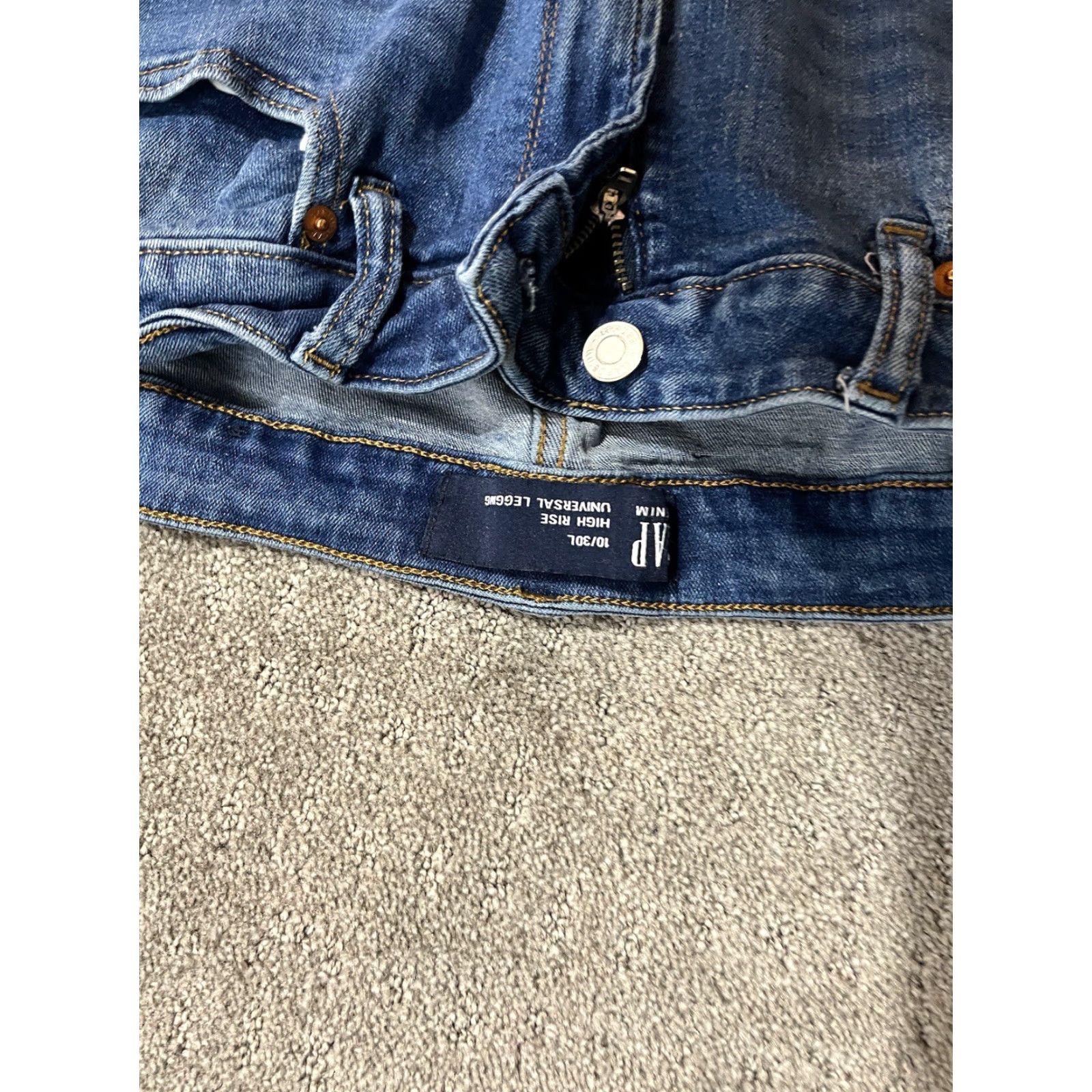 Gap GAP Jeans High Rise Universal Legging Jeans Blue Size 10/30L Distressed Women Skinny Womens Size 30" / US 8 / IT 44 - 3 Thumbnail