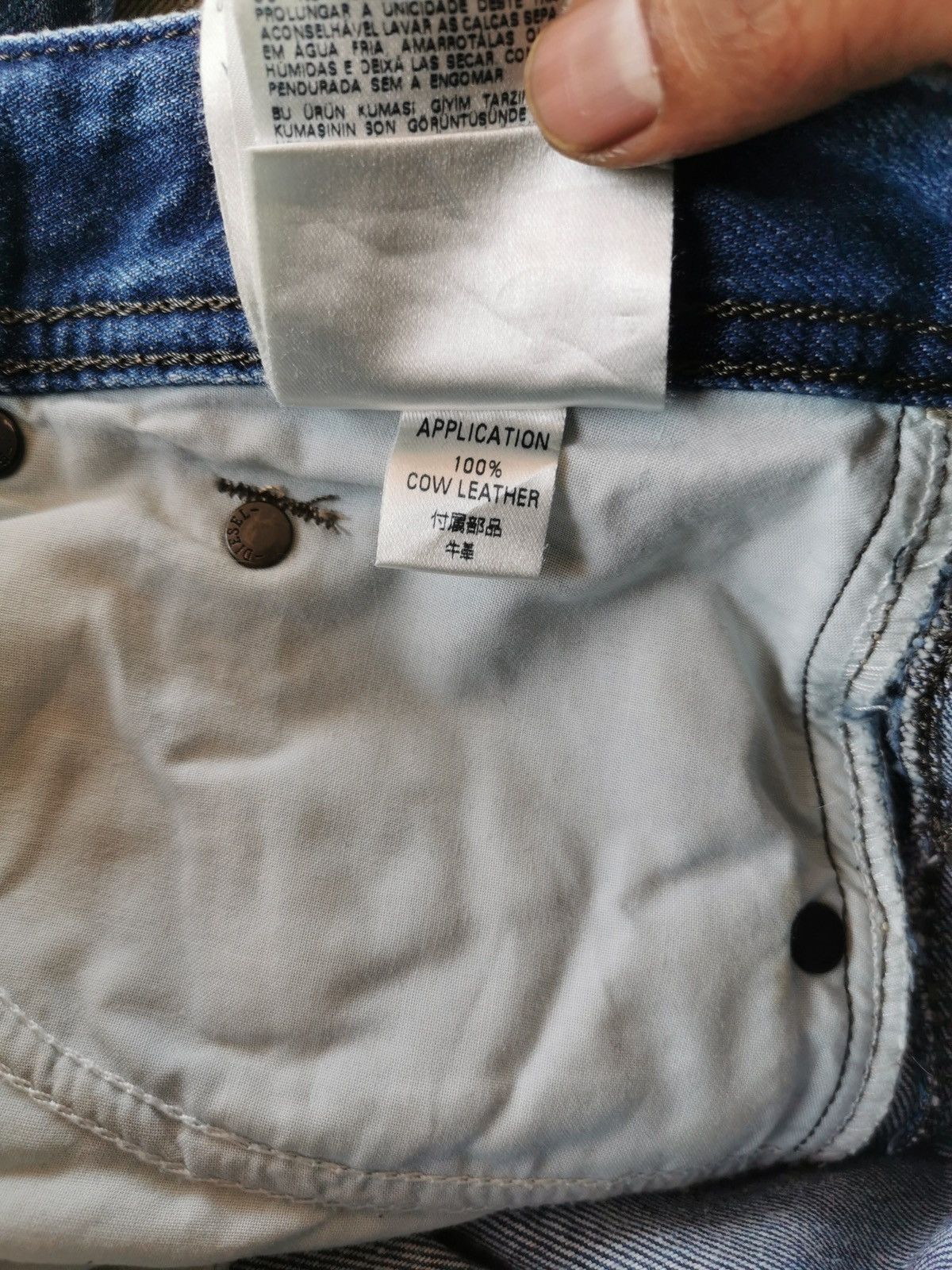 Diesel Black Gold Blue Eyecons Diesel Distressed Skinny Jeans Size US 30 / EU 46 - 12 Thumbnail