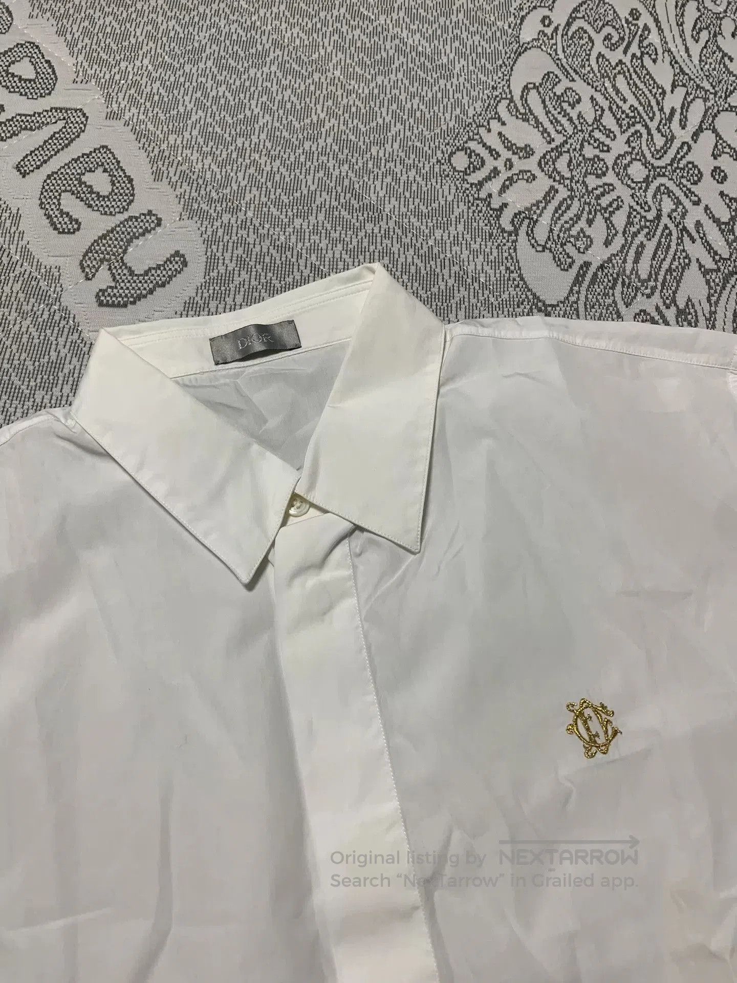 Dior Dior Gold Thread CD Embroidered Shirt. Size US L / EU 52-54 / 3 - 2 Thumbnail