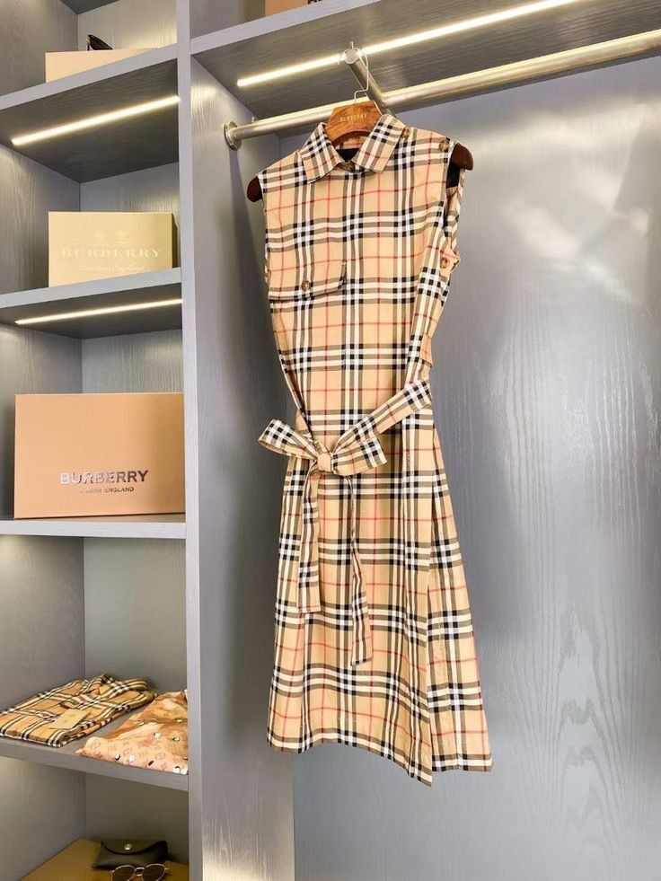 Burberry Karla Vintage Check Sleeveless Shirtdress Size L / US 10 / IT 46 - 3 Thumbnail