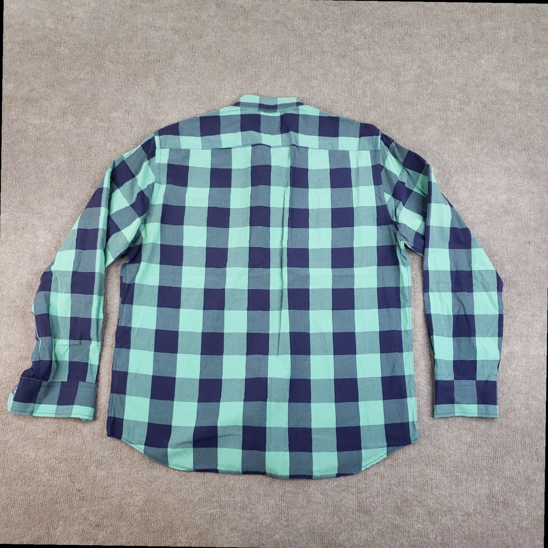UNTUCKit UNTUCKit Mens Long Sleeve XL Extra Large Green Blue Plaid Button Up Casual Dress Shirt Size US XL / EU 56 / 4 - 6 Thumbnail