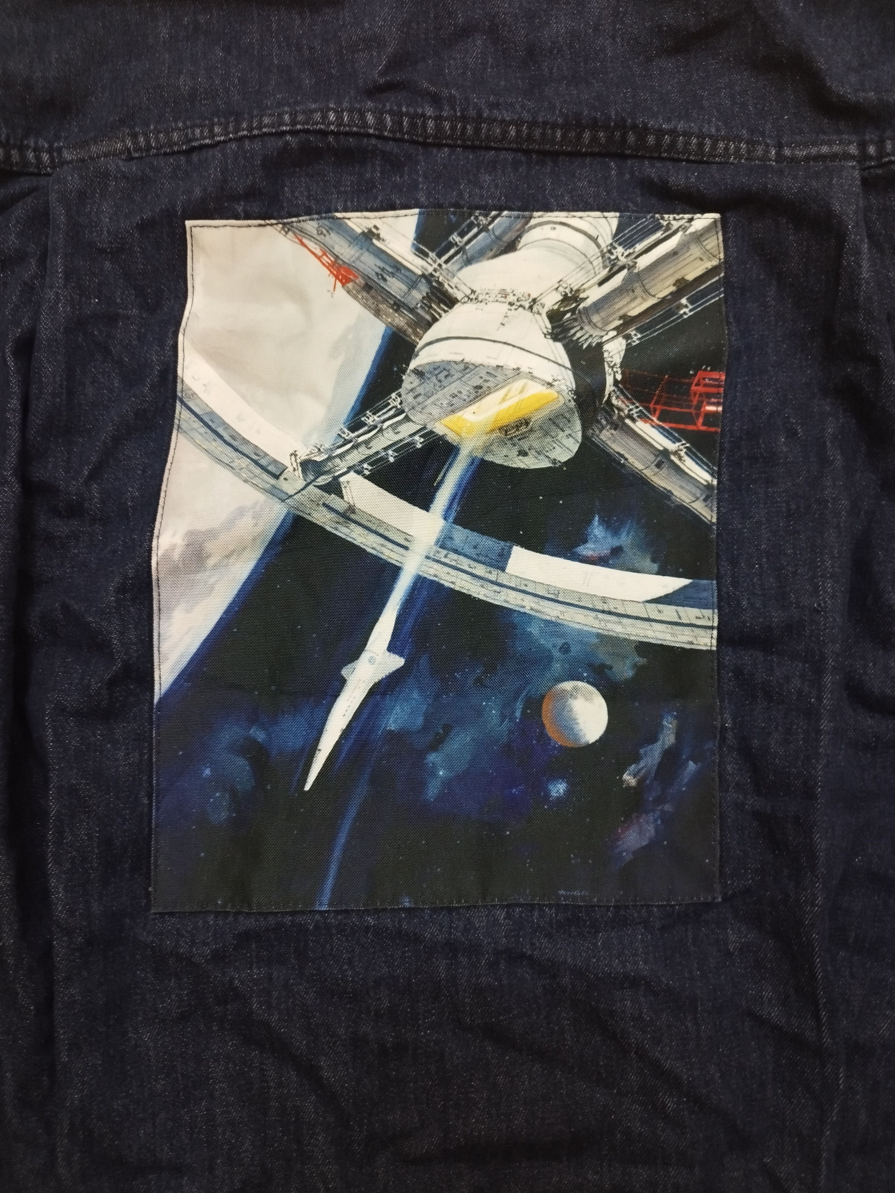 GU Stanley Kubrick A Space Odyssey Type 1 Blue Denim Jacket Size US XL / EU 56 / 4 - 4 Thumbnail