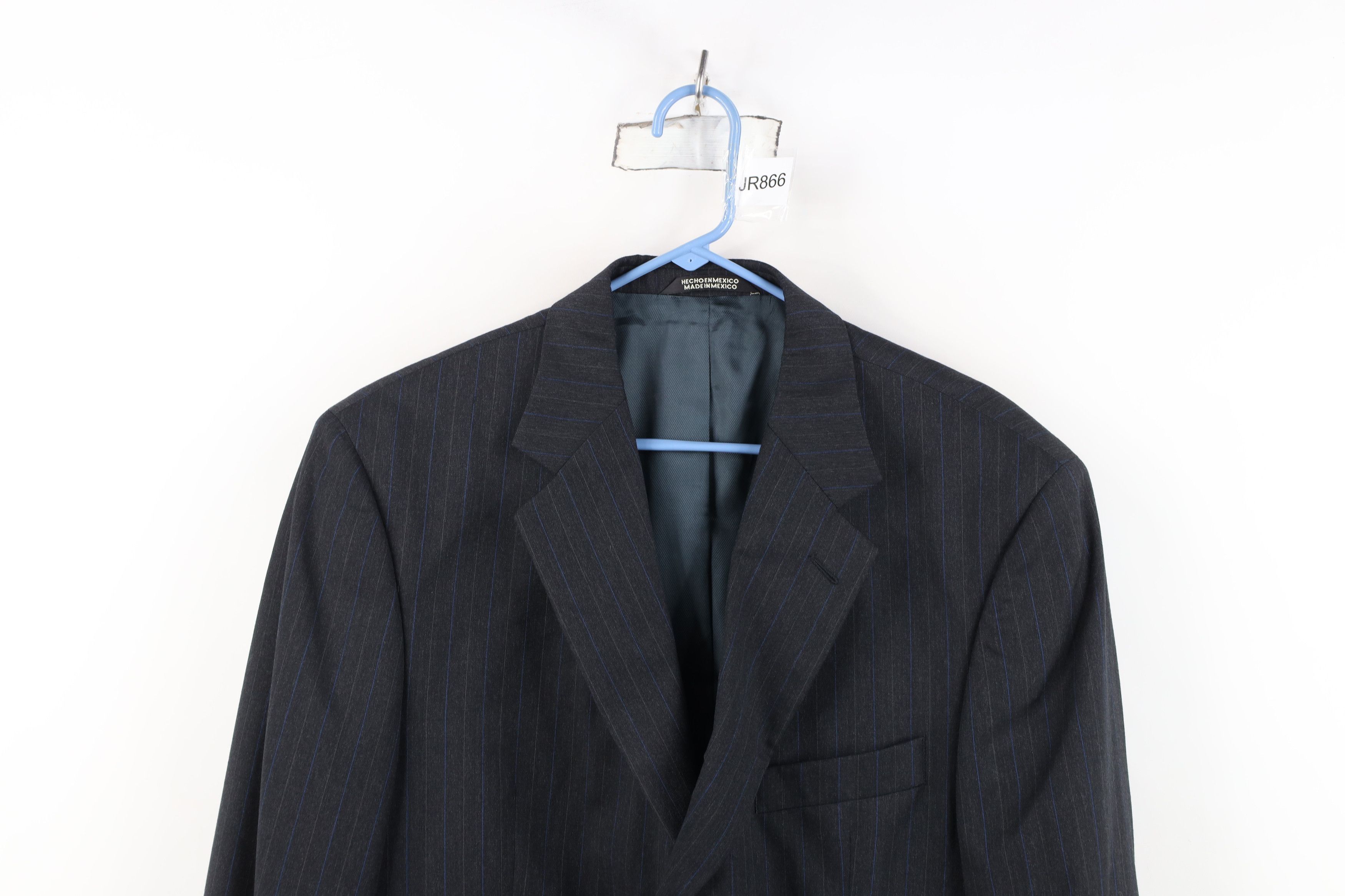 Vintage Deadstock Vintage 90s Cashmere Pinstriped Blazer Suit Jacket Size US XL / EU 56 / 4 - 2 Thumbnail