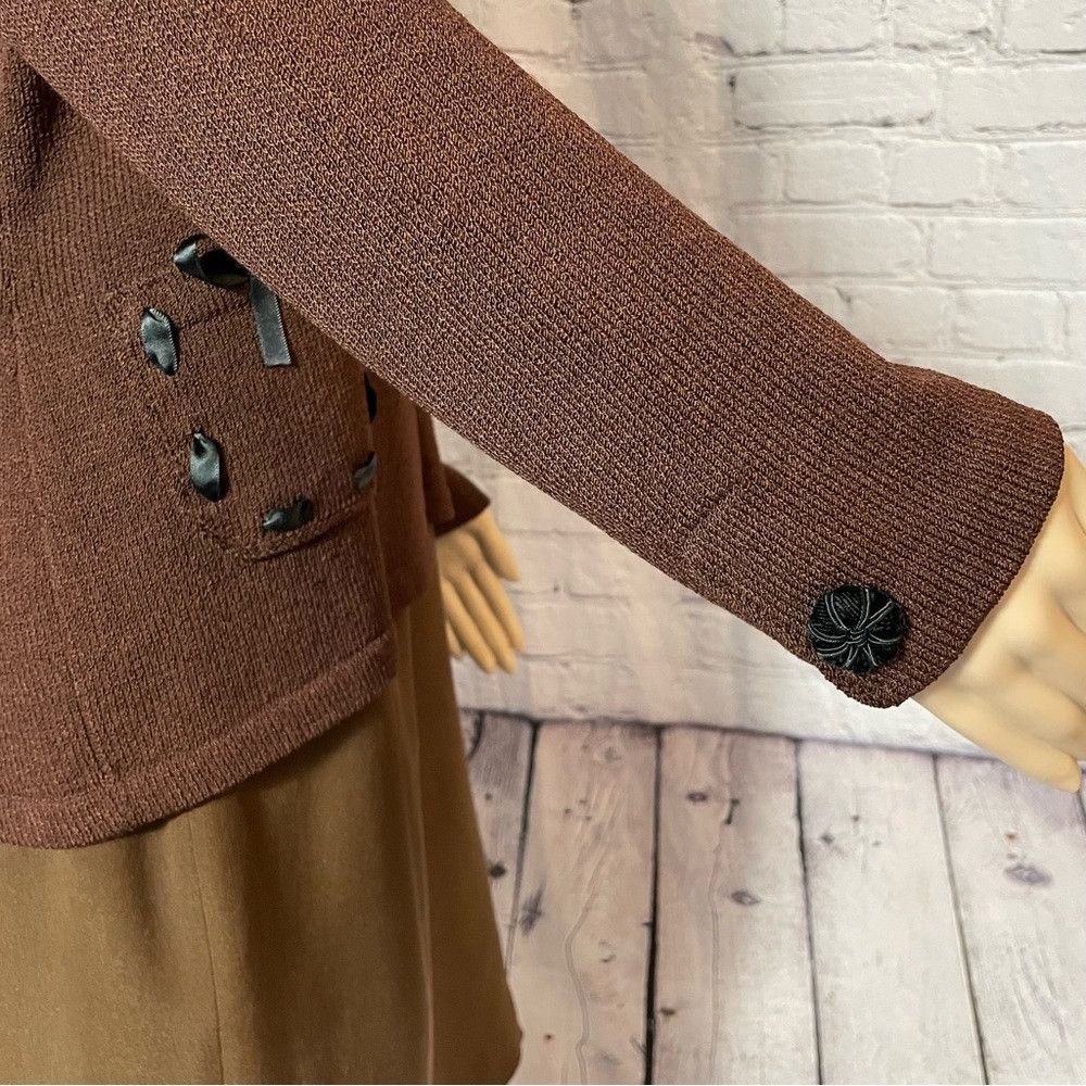 Other New Vintage Jules of Margate Brown Knit Cardigan Jacket Siz Size S / US 4 / IT 40 - 4 Thumbnail