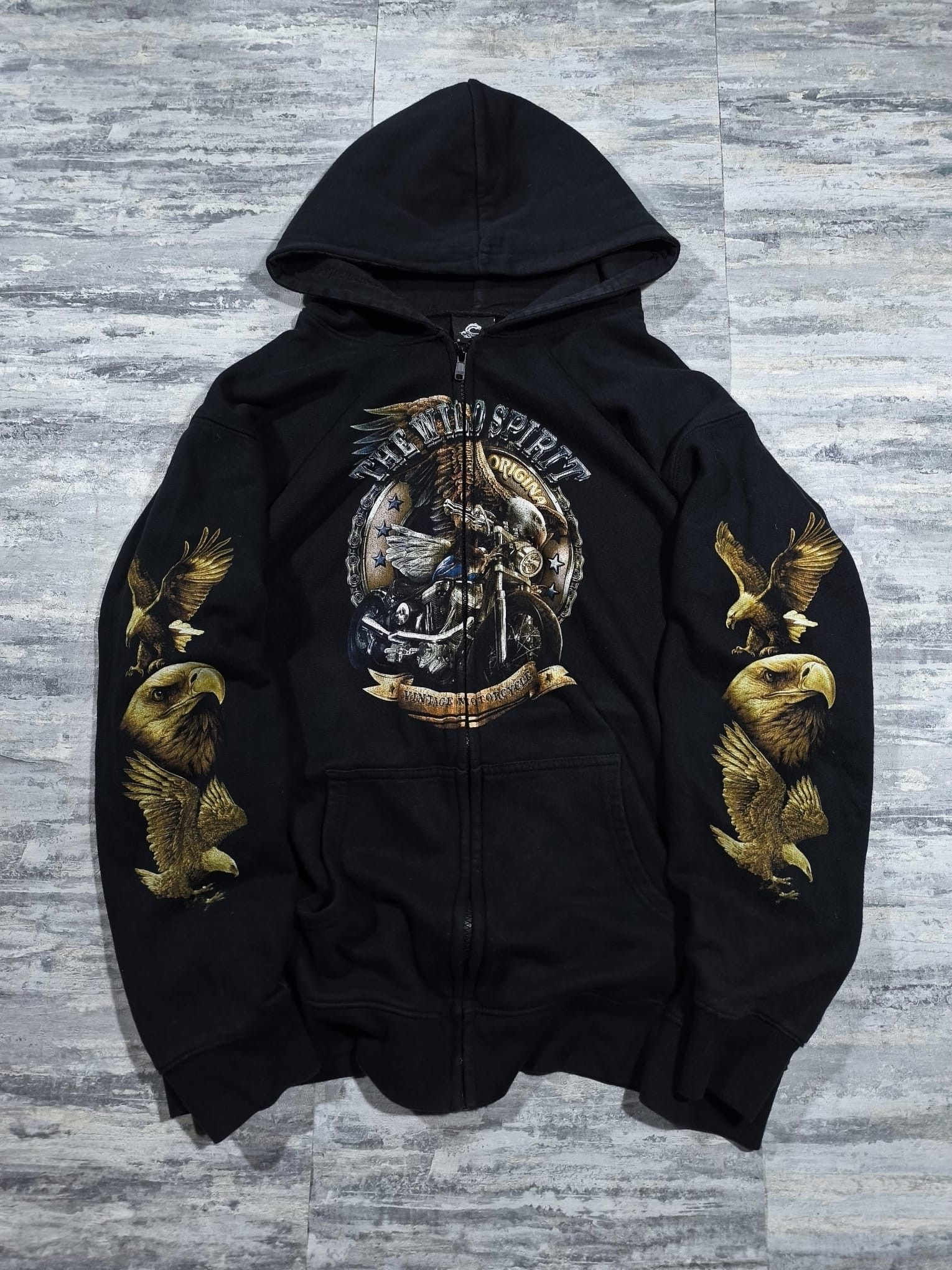 West Coast Choppers vintage moto choppers biker trashed hoodie Size US L / EU 52-54 / 3 - 4 Thumbnail