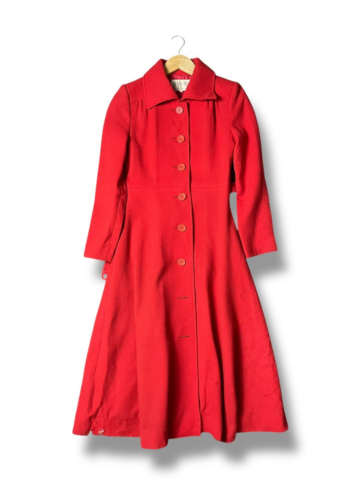 Designer × Japanese Brand × Vintage Bonaaru Japanese Brand Flare Long Wool Coat (56) Size XXS / US 00 / IT 34 - 1 Thumbnail