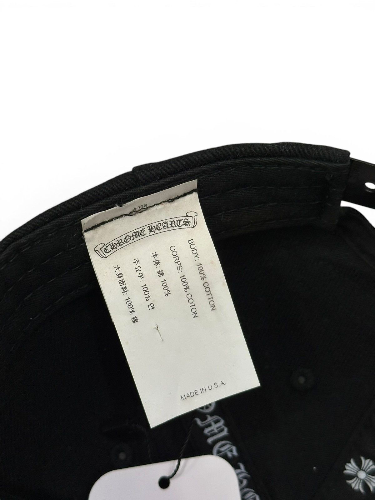 Chrome Hearts Chrome Hearts Cross Waxed Denim Baseball Cap Size ONE SIZE - 7 Thumbnail