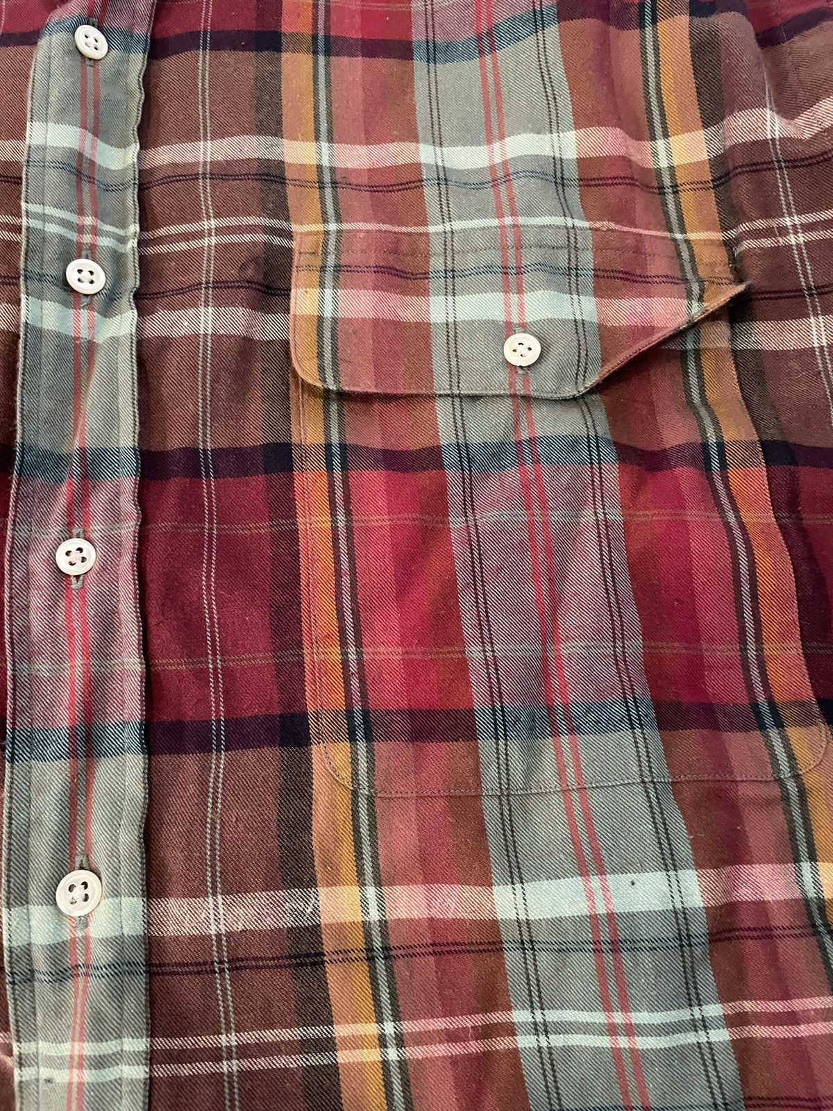 Polo Ralph Lauren × Vintage Patch Pocket Flannel Sport Shirt Size US L / EU 52-54 / 3 - 3 Thumbnail