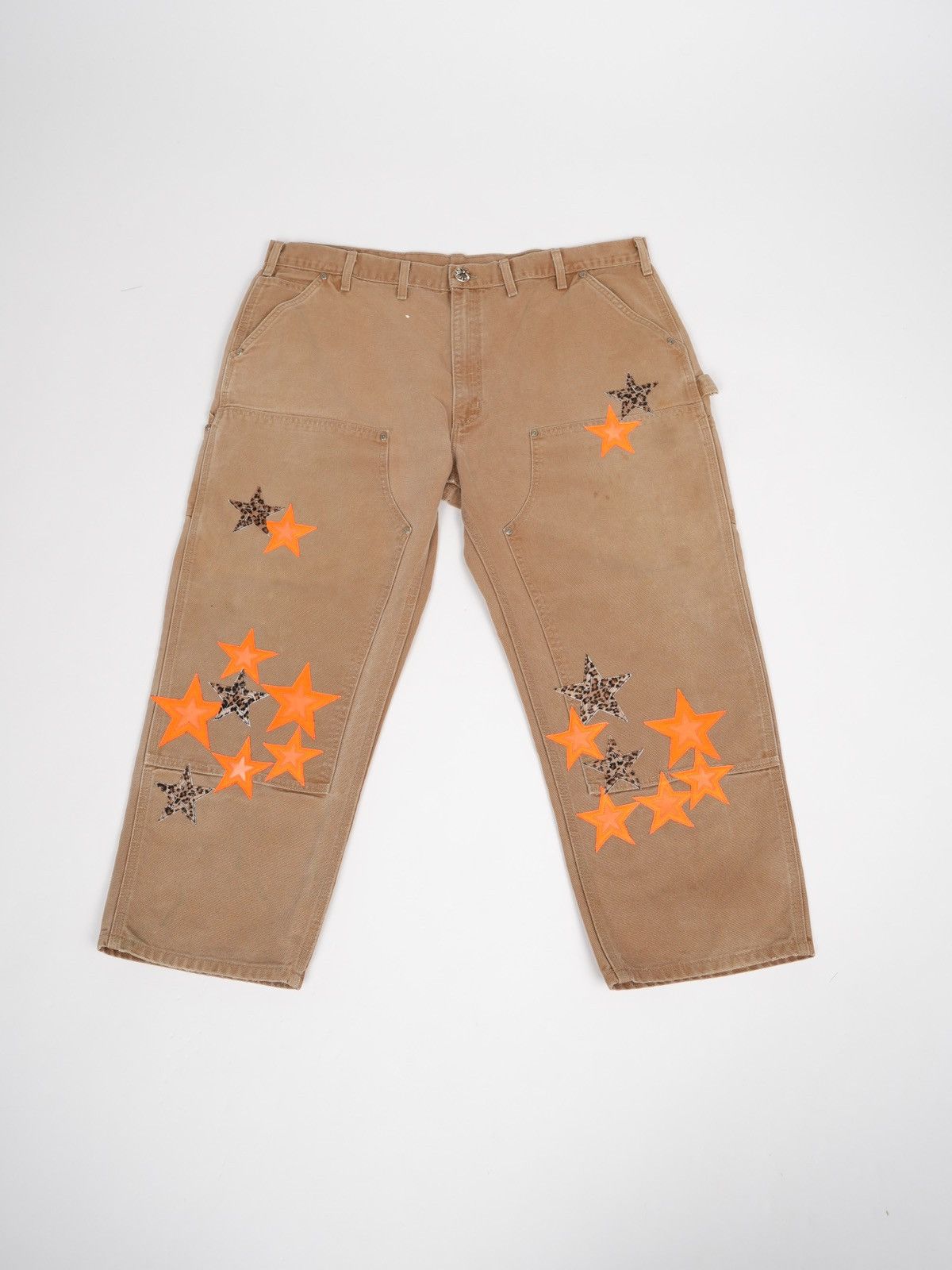 image of Chrome Hearts Vegas Exclusive Star Patch Carhartt Carpenters in Tan, Men's (Size 40)