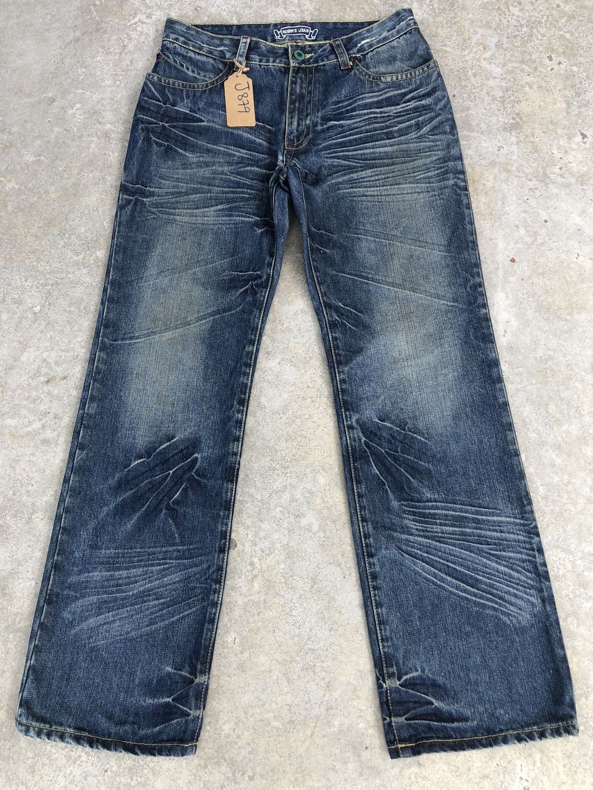Robins Jeans Vintage Robin’s Embroidered Logo Distressed Jeans Size US 32 / EU 48 - 2 Thumbnail